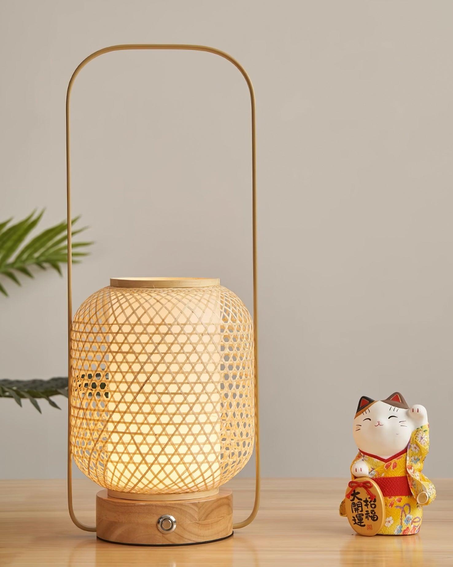 Orbituse Wooden Retro Table Lamp-Neutral Decor