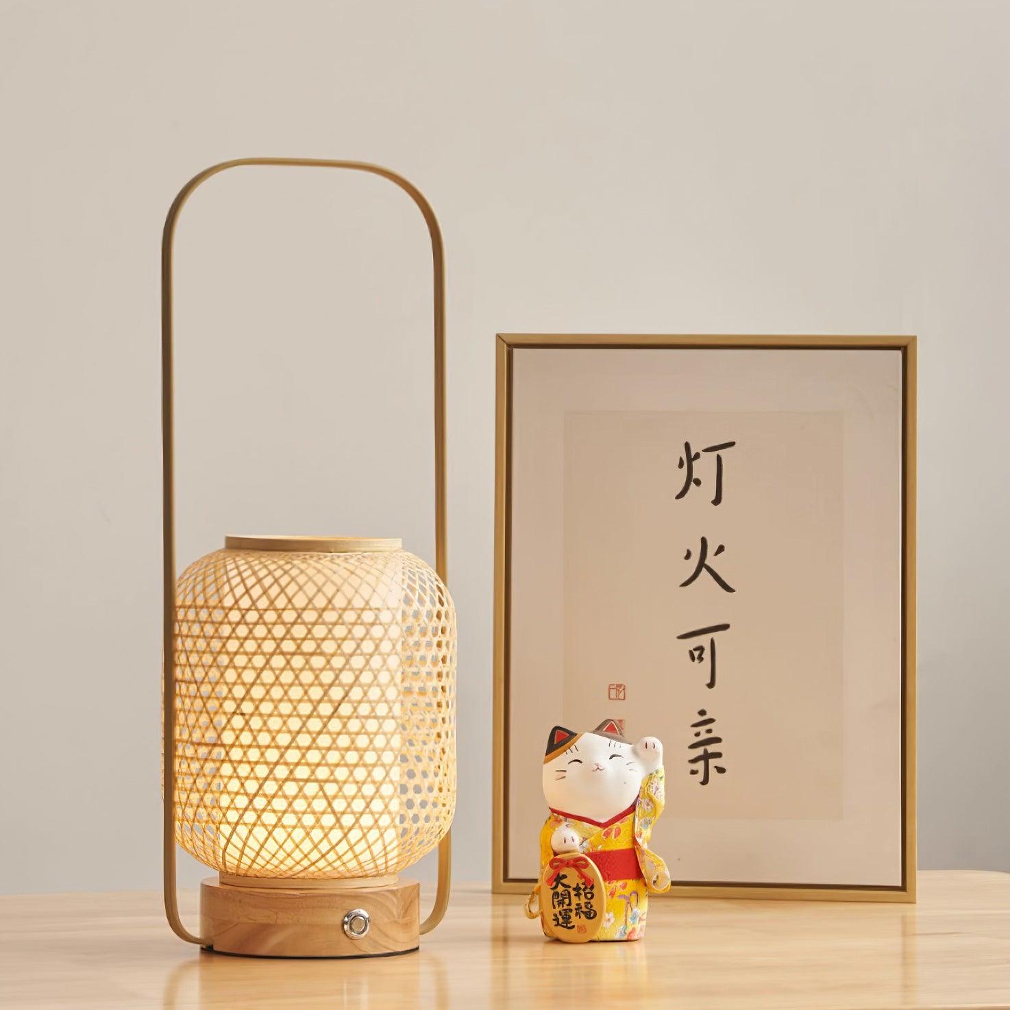 Orbituse Wooden Retro Table Lamp-Neutral Decor