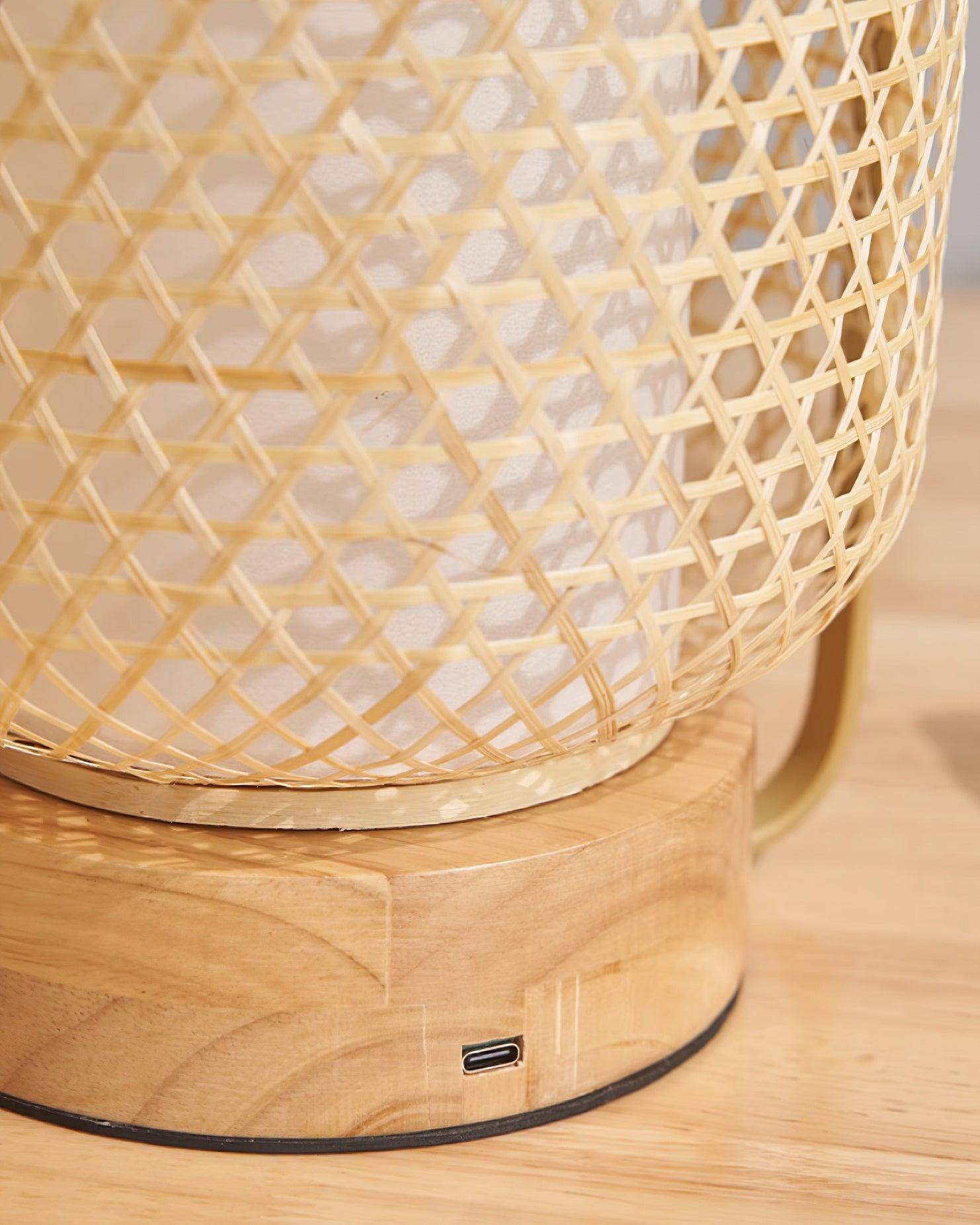 Orbituse Wooden Retro Table Lamp-Neutral Decor
