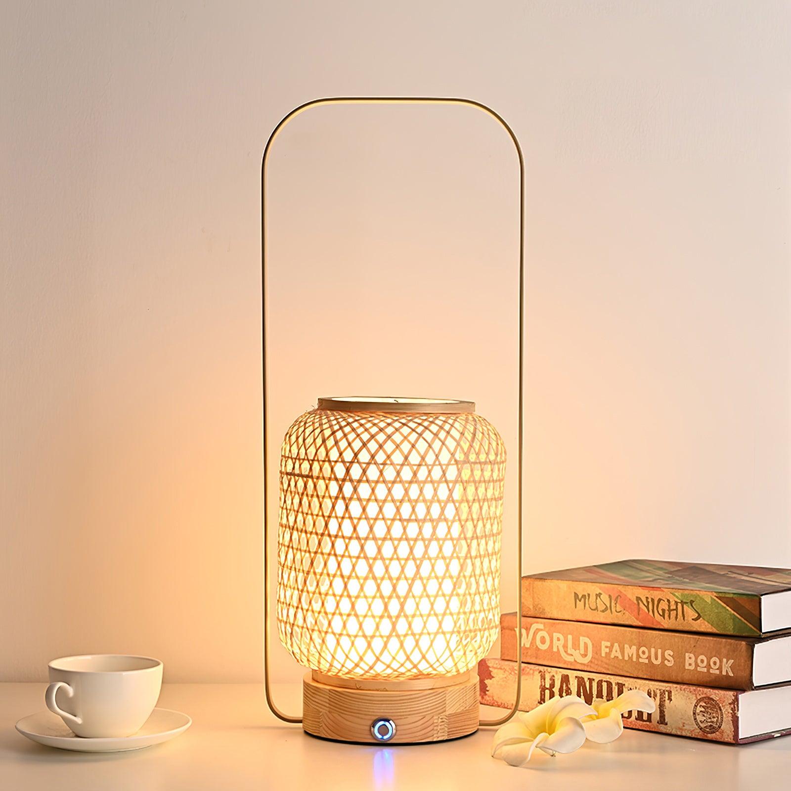 Orbituse Wooden Retro Table Lamp-Neutral Decor
