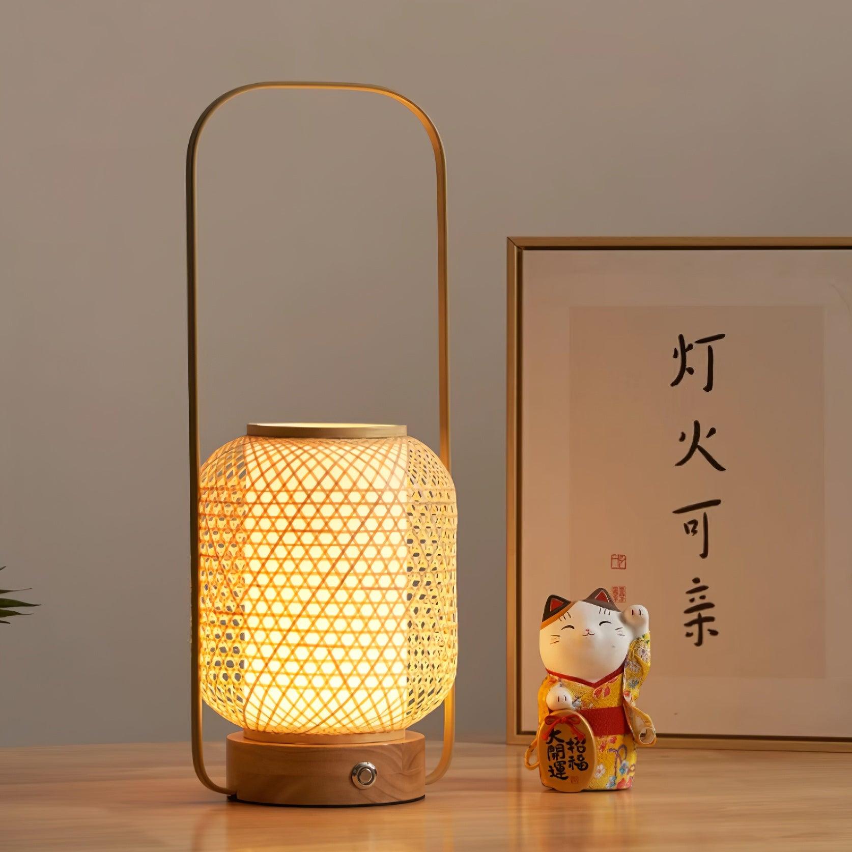 Orbituse Wooden Retro Table Lamp-Neutral Decor