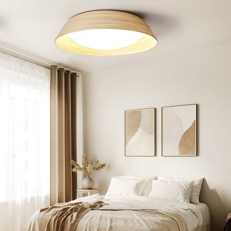 Bamboo Textured Ceiling Lamp-Neutral Decor