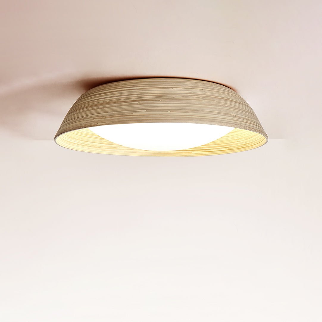 Bamboo Textured Ceiling Lamp-Neutral Decor