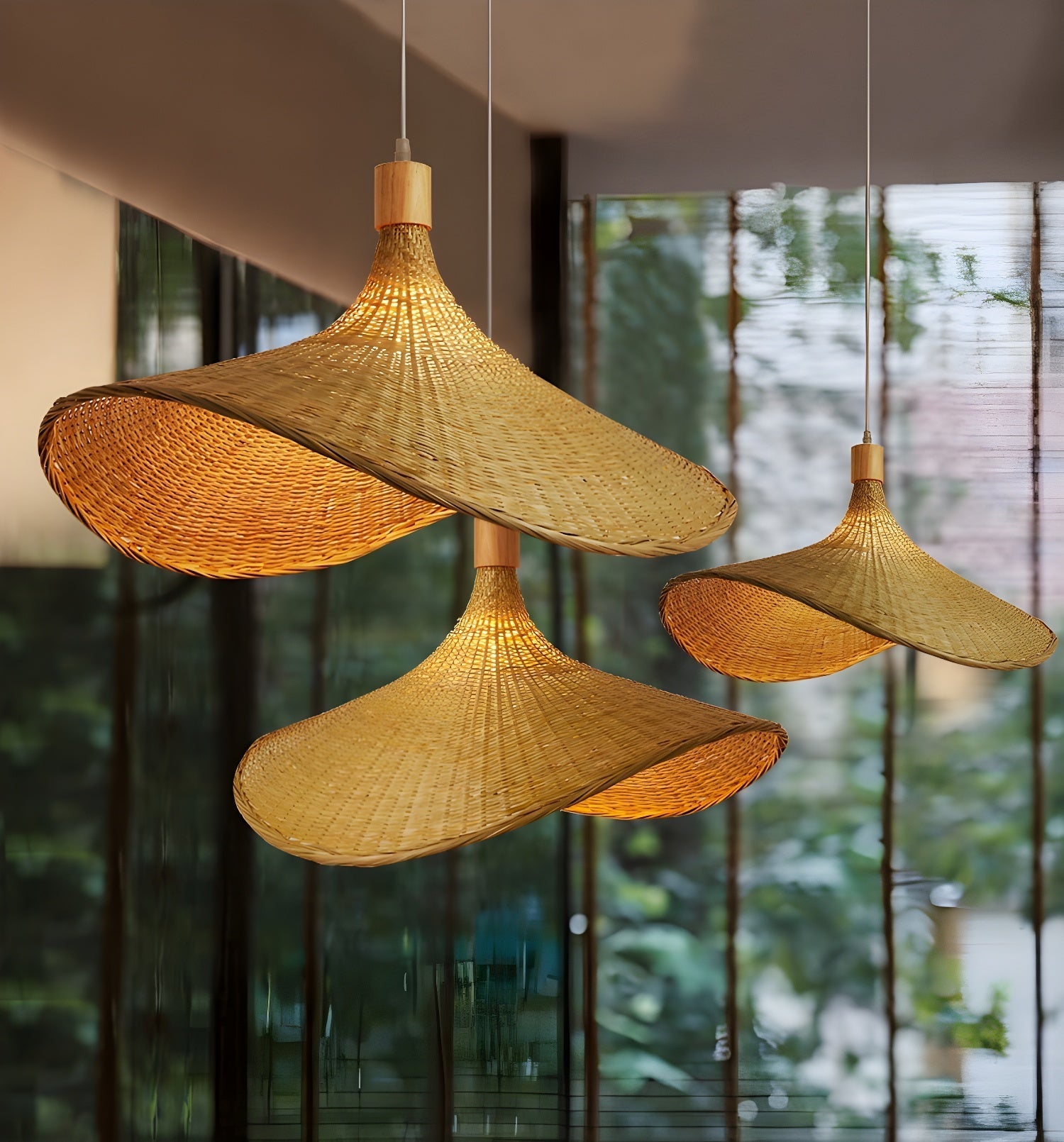 Marona Rattan Vintage Pendant Light-Neutral Decor