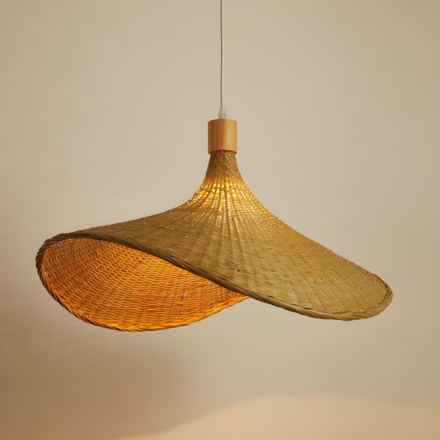 Marona Rattan Vintage Pendant Light-Neutral Decor