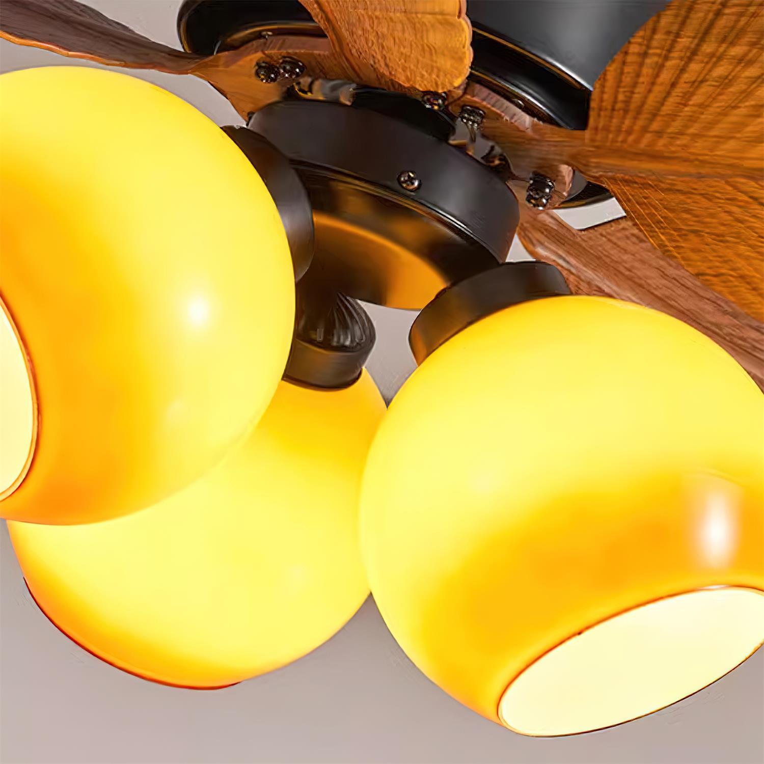 Nerina Tropical Glass Ceiling Fan Light-Neutral Decor