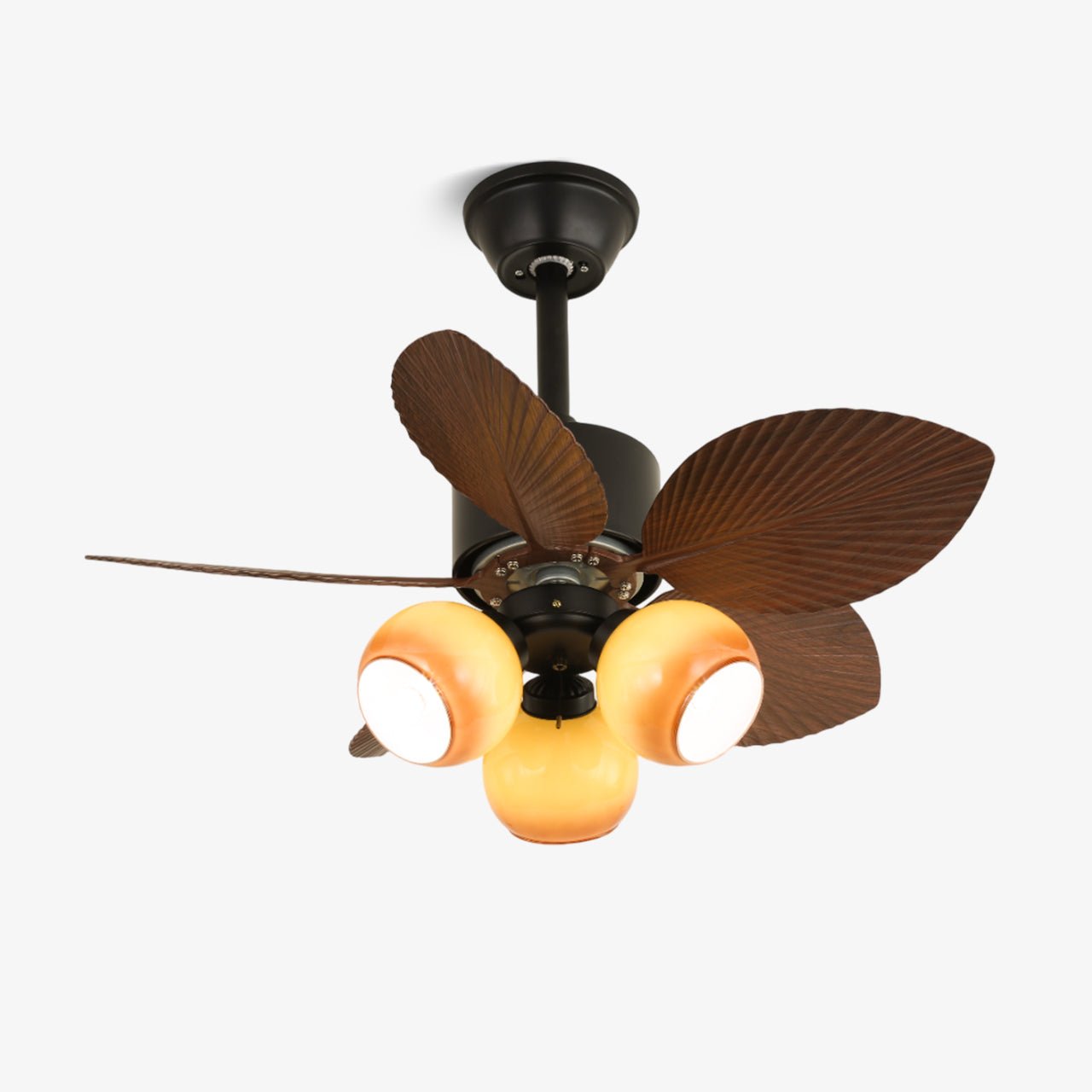 Nerina Tropical Glass Ceiling Fan Light-Neutral Decor