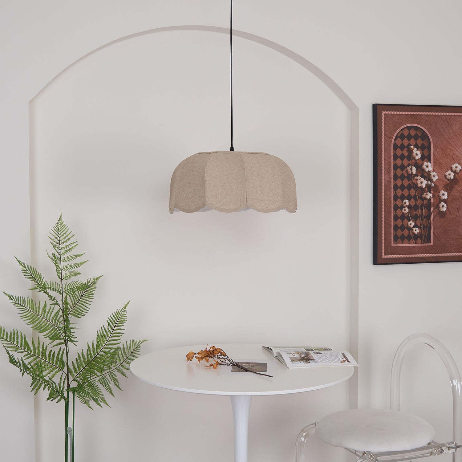 Erixy Fabric Rustic Pendant Lamp-Neutral Decor