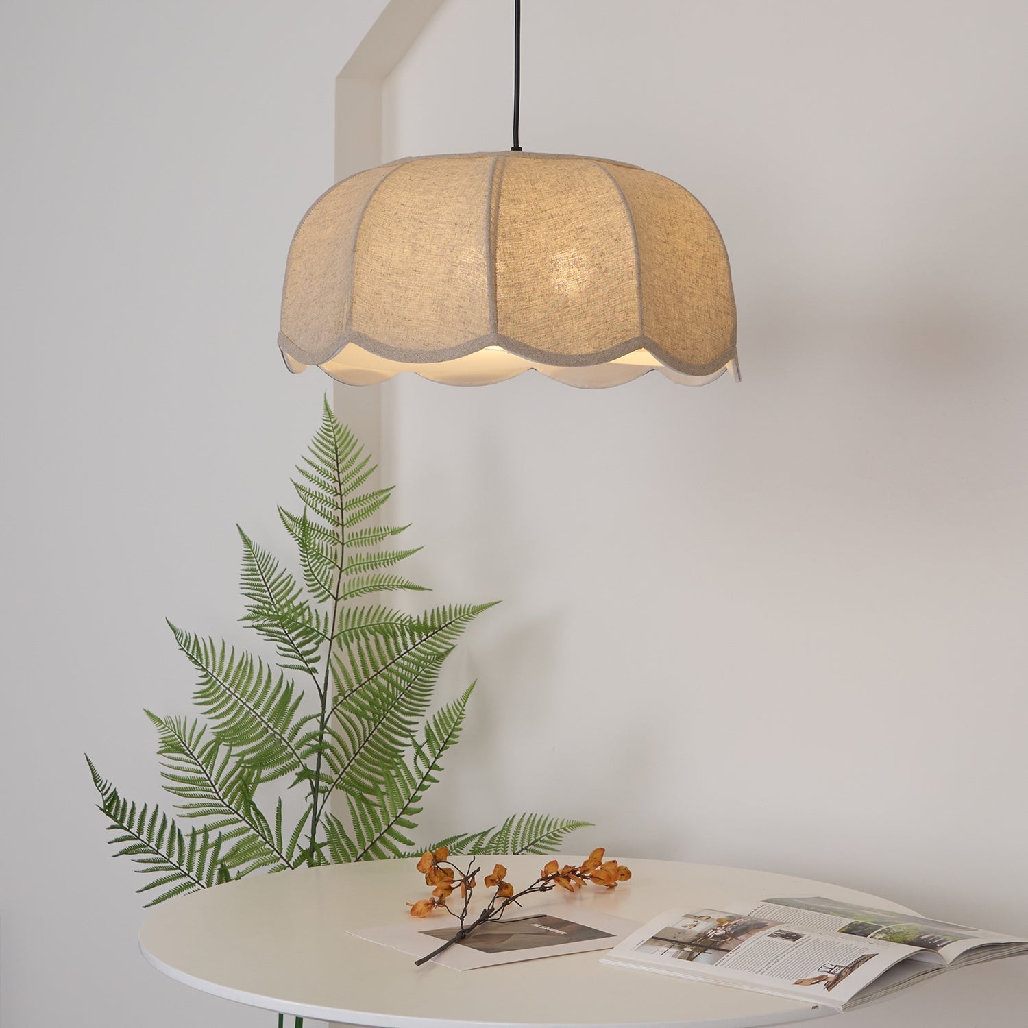 Erixy Fabric Rustic Pendant Lamp-Neutral Decor