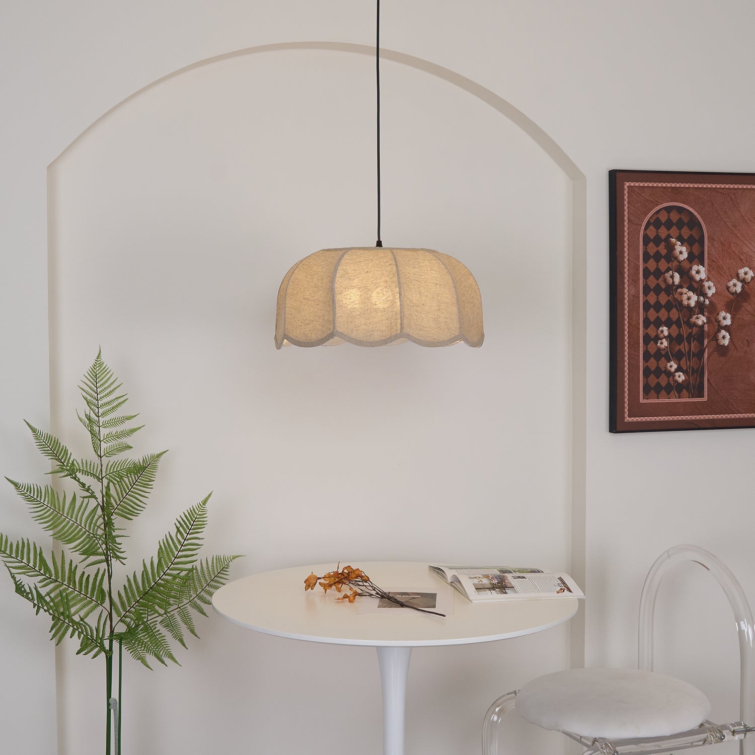 Erixy Fabric Rustic Pendant Lamp-Neutral Decor