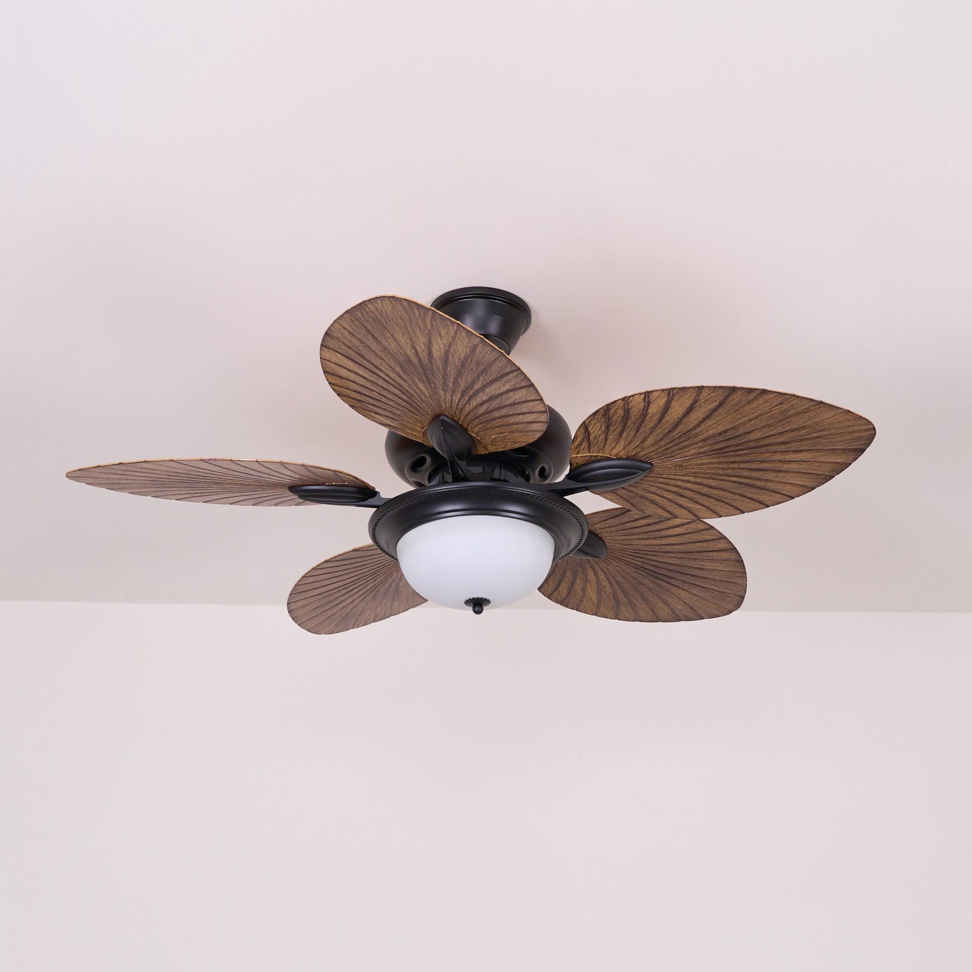 Vase Tropical Wood Ceiling Fan Light-Neutral Decor