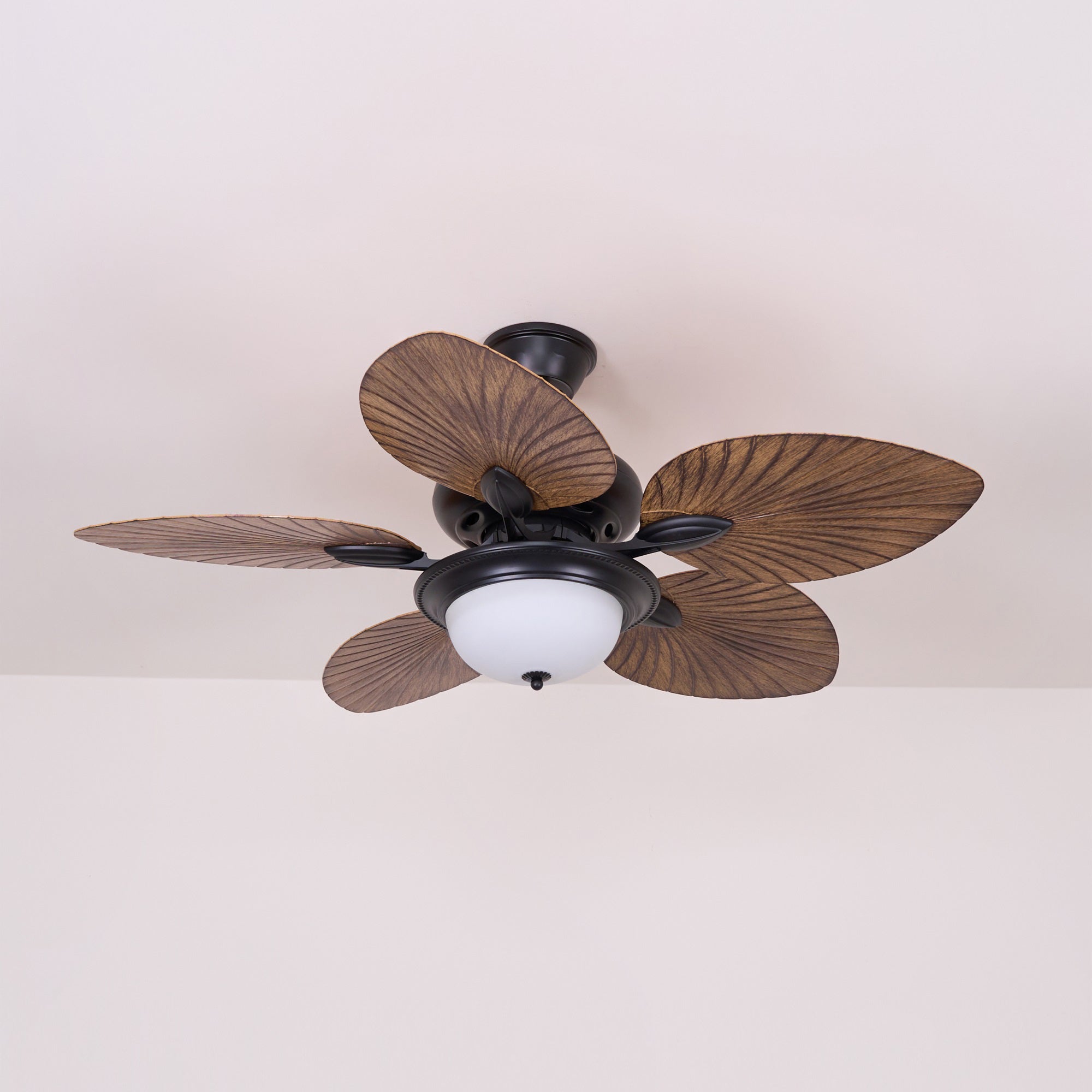 Vase Tropical Wood Ceiling Fan Light-Neutral Decor