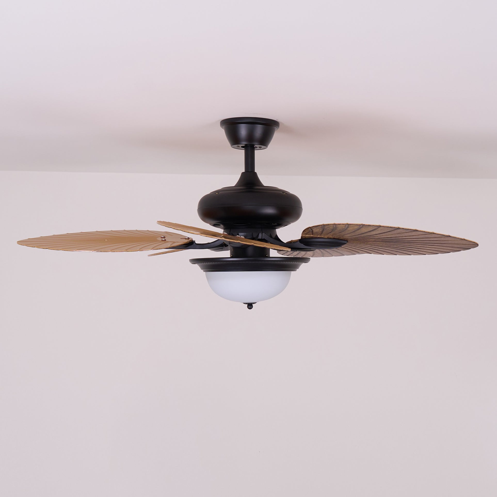 Vase Tropical Wood Ceiling Fan Light-Neutral Decor