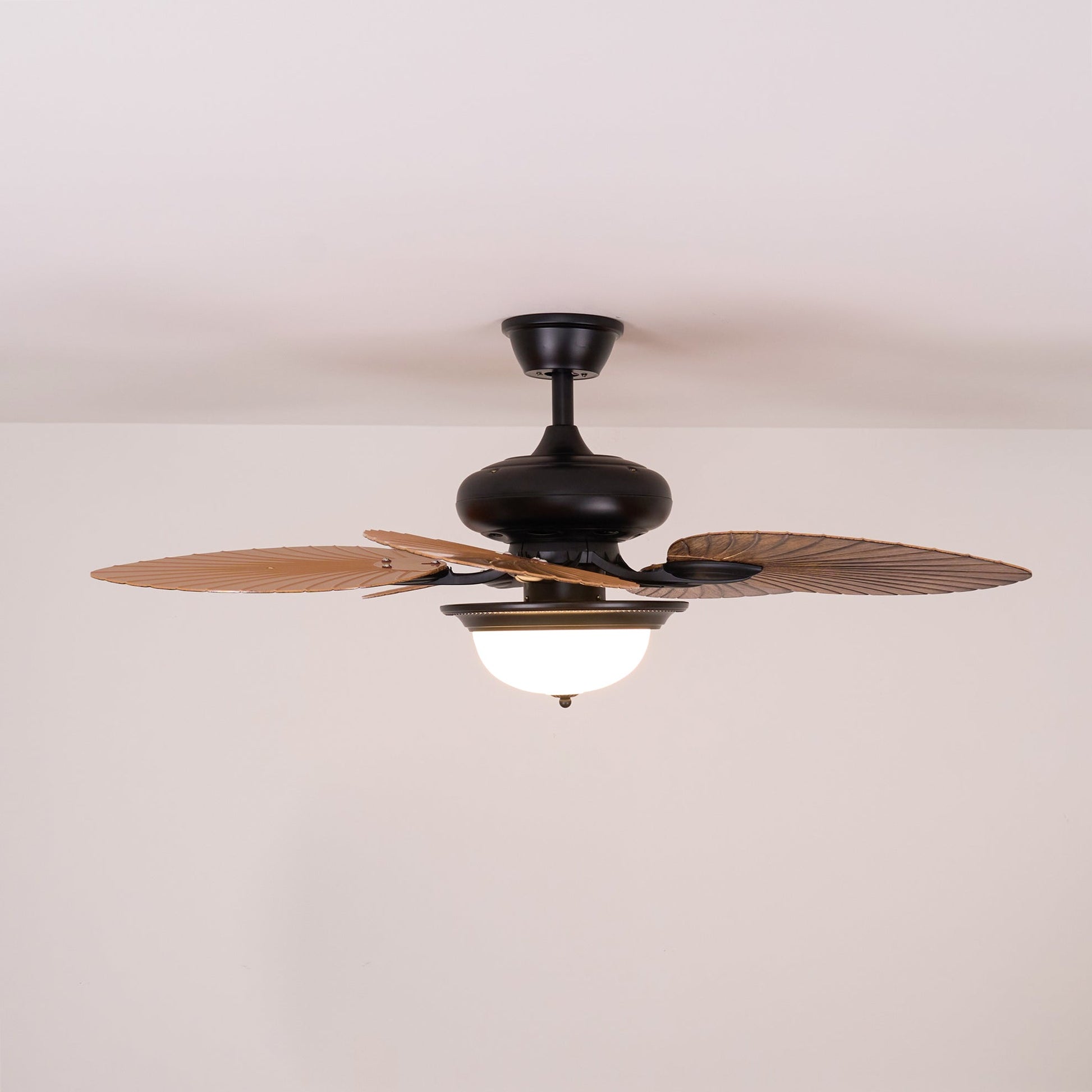 Vase Tropical Wood Ceiling Fan Light-Neutral Decor