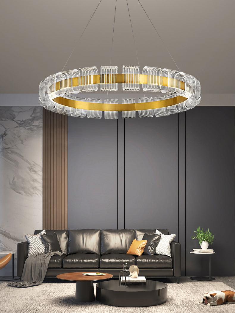 Abrahamson Modern Minimalist Luxury Bangle Chandelier-Neutral Decor
