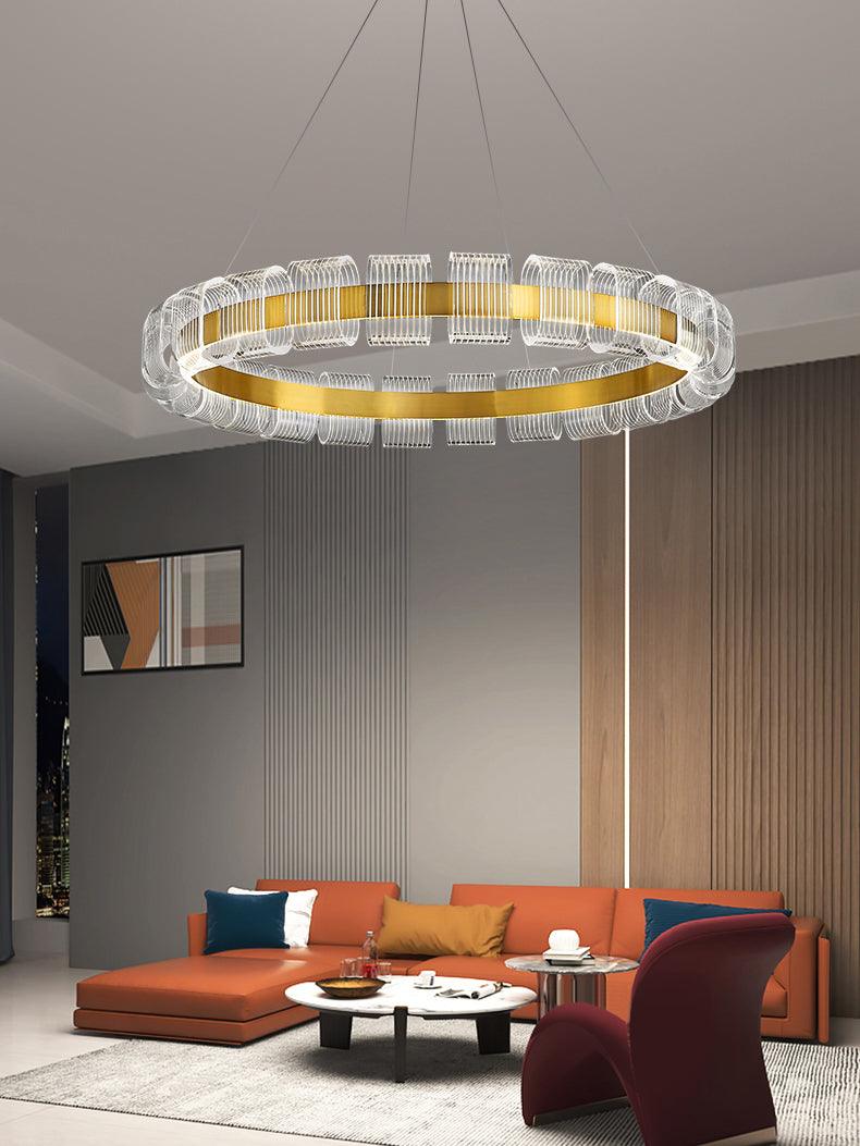 Abrahamson Modern Minimalist Luxury Bangle Chandelier-Neutral Decor