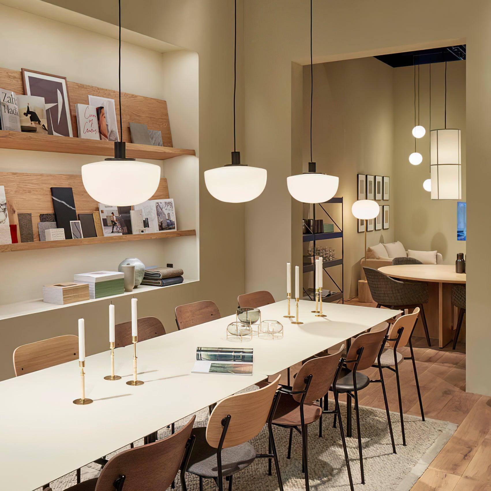 Pendant Lamp Glass Dome Metal Mount Minimalist Relax