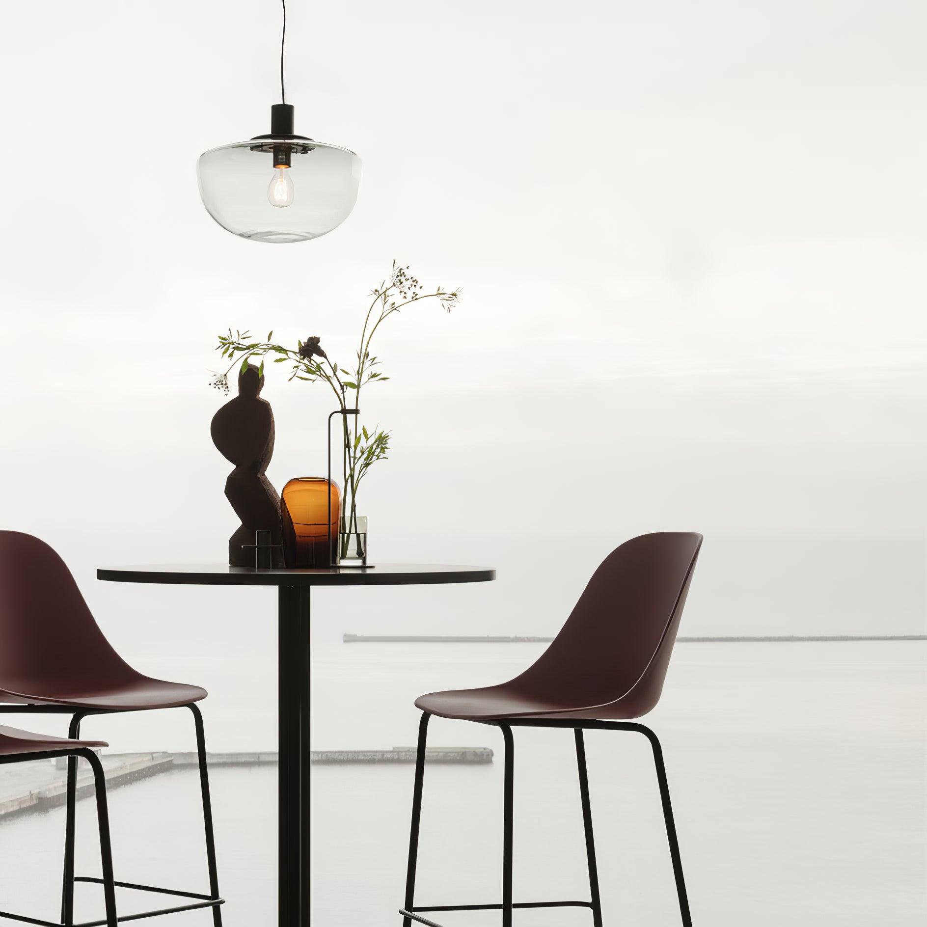 Pendant Lamp Glass Dome Metal Mount Minimalist Relax