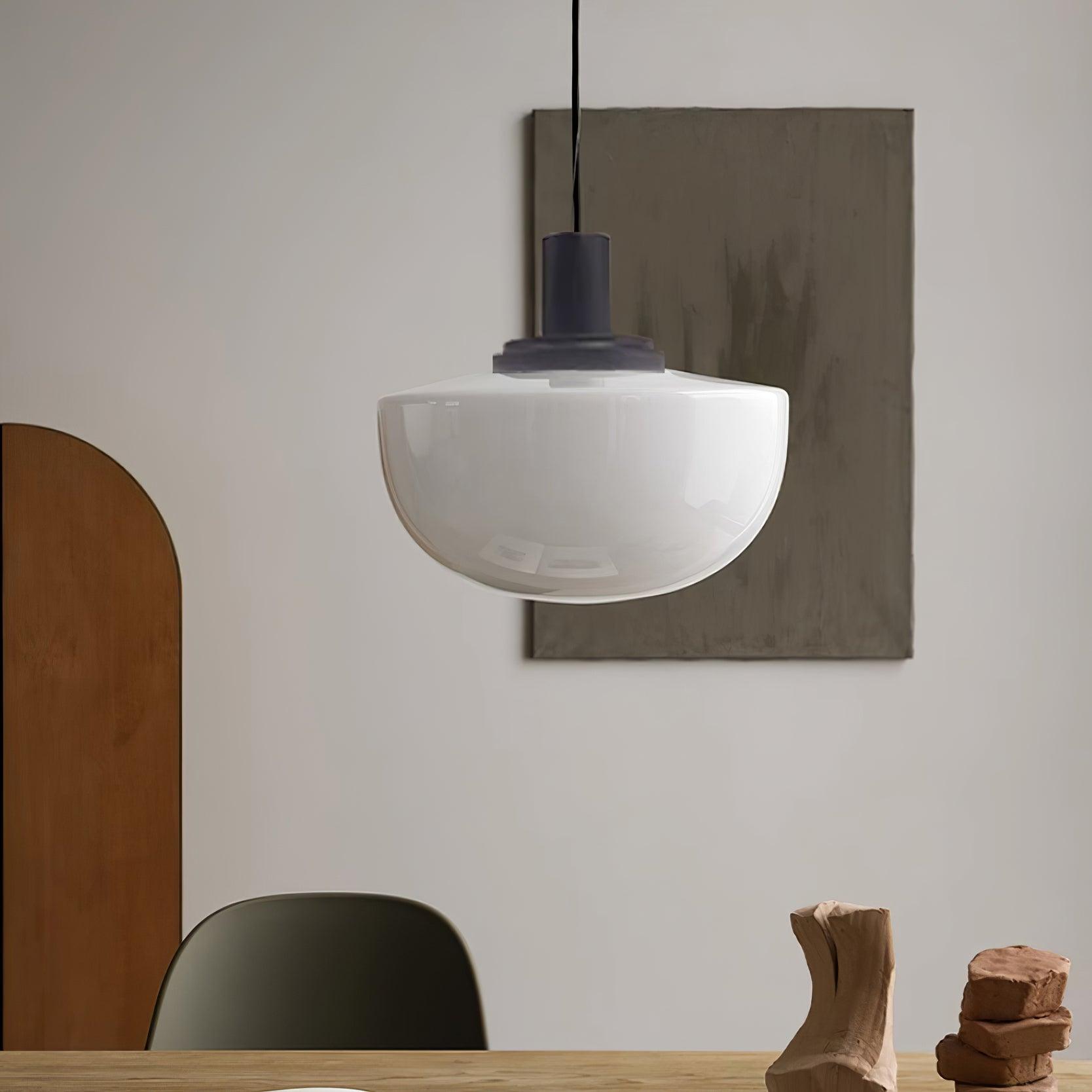 Pendant Lamp Glass Dome Metal Mount Minimalist Relax
