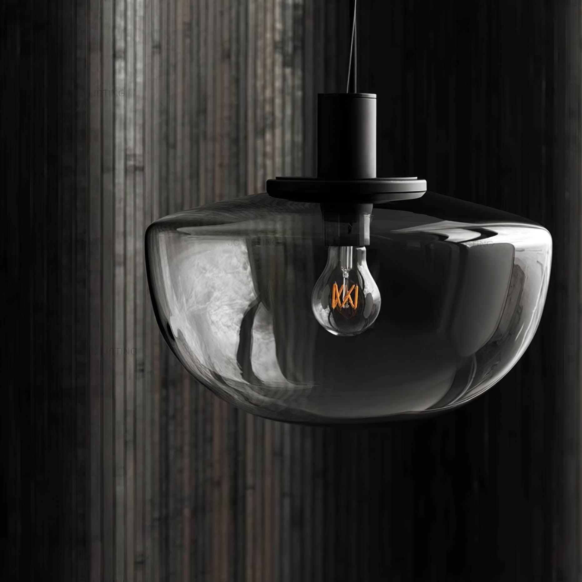 Pendant Lamp Glass Dome Metal Mount Minimalist Relax
