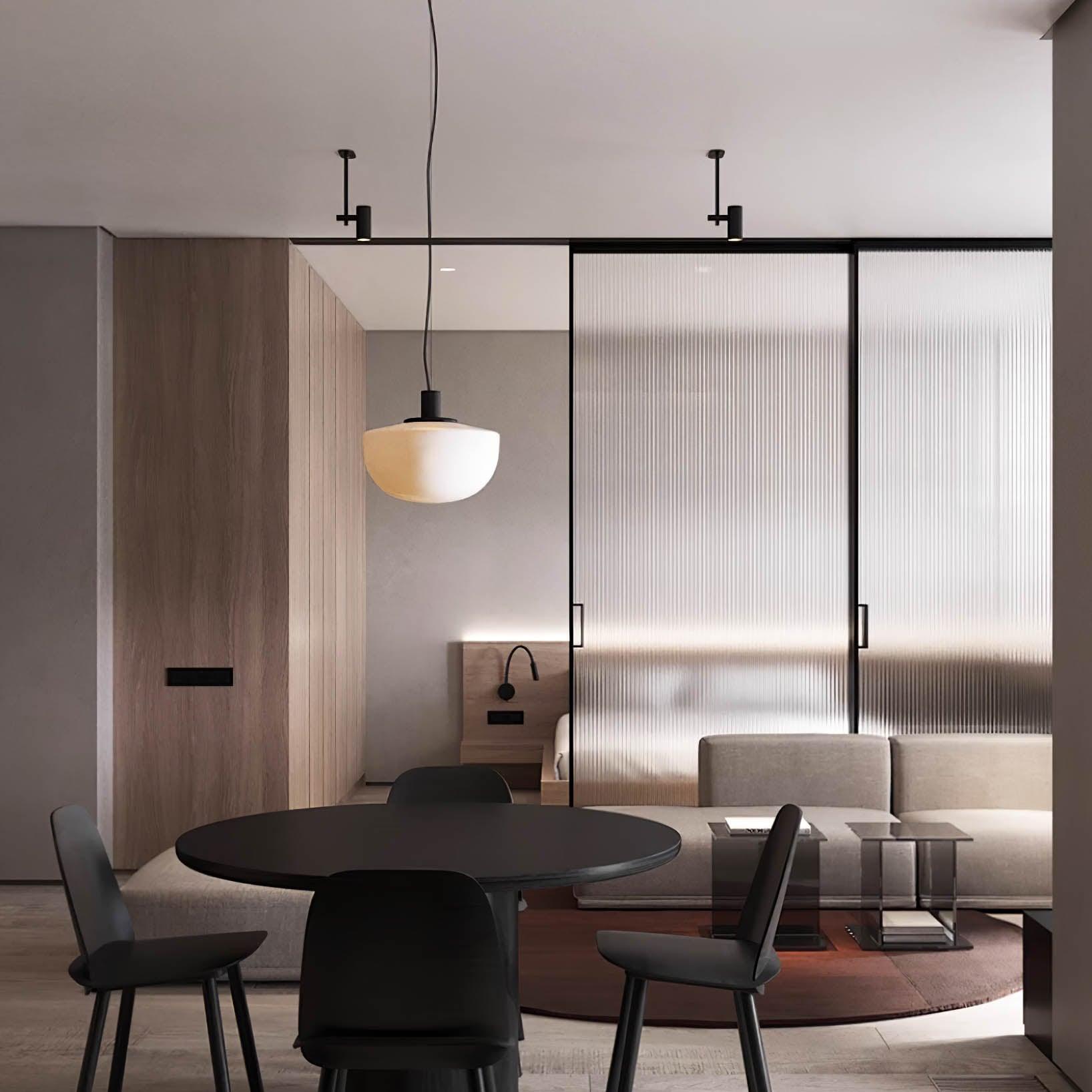 Pendant Lamp Glass Dome Metal Mount Minimalist Relax