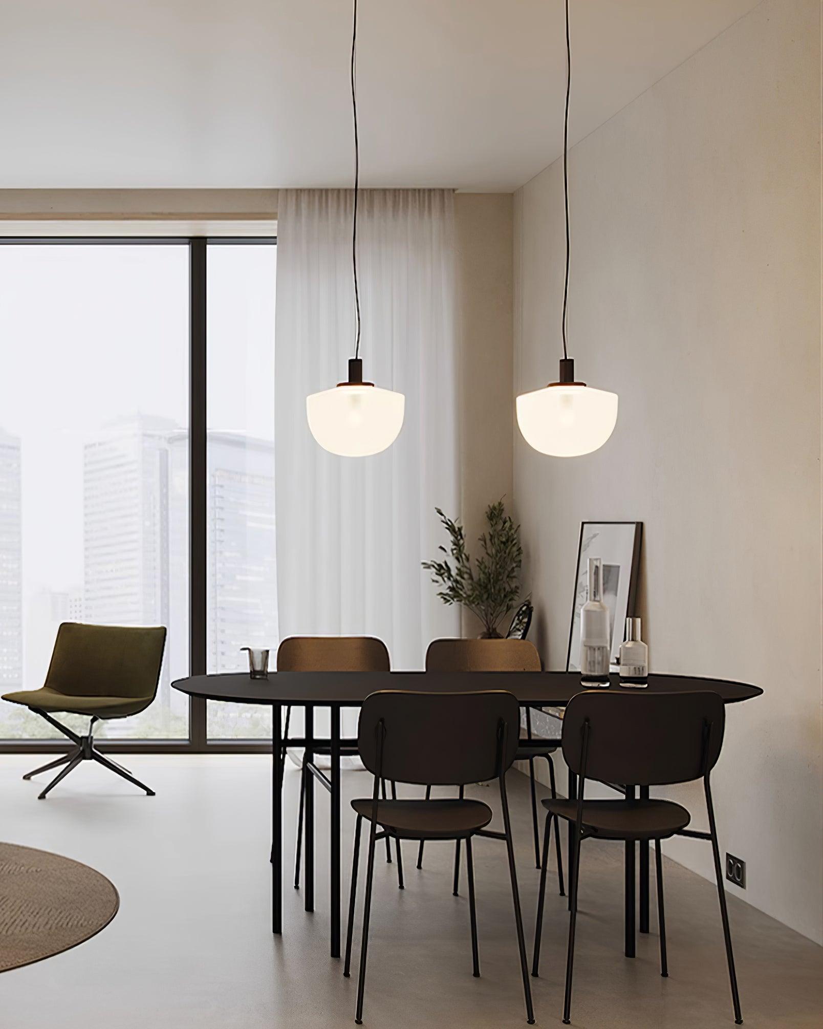 Pendant Lamp Glass Dome Metal Mount Minimalist Relax