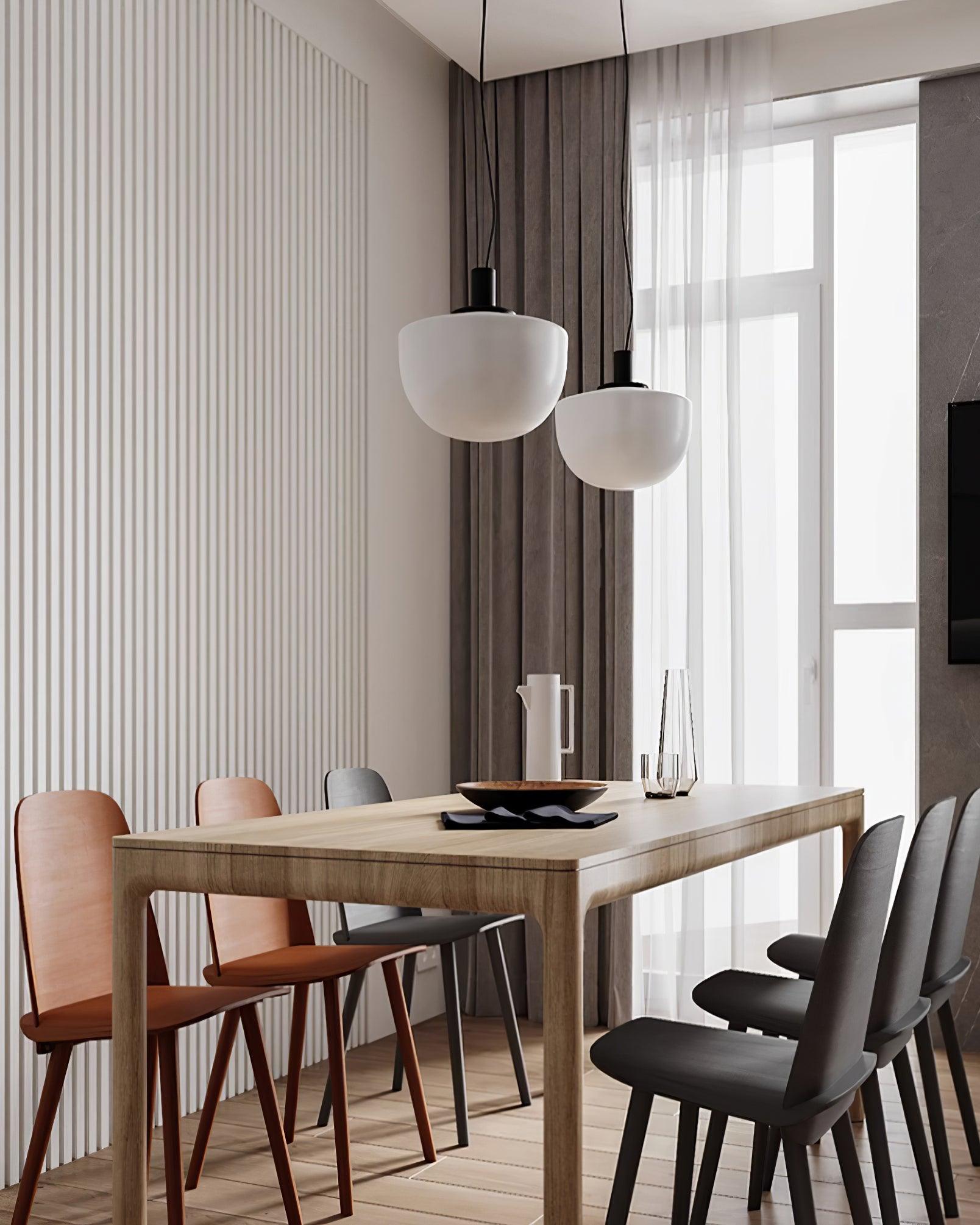 Pendant Lamp Glass Dome Metal Mount Minimalist Relax