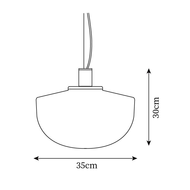 Pendant Lamp Glass Dome Metal Mount Minimalist Relax