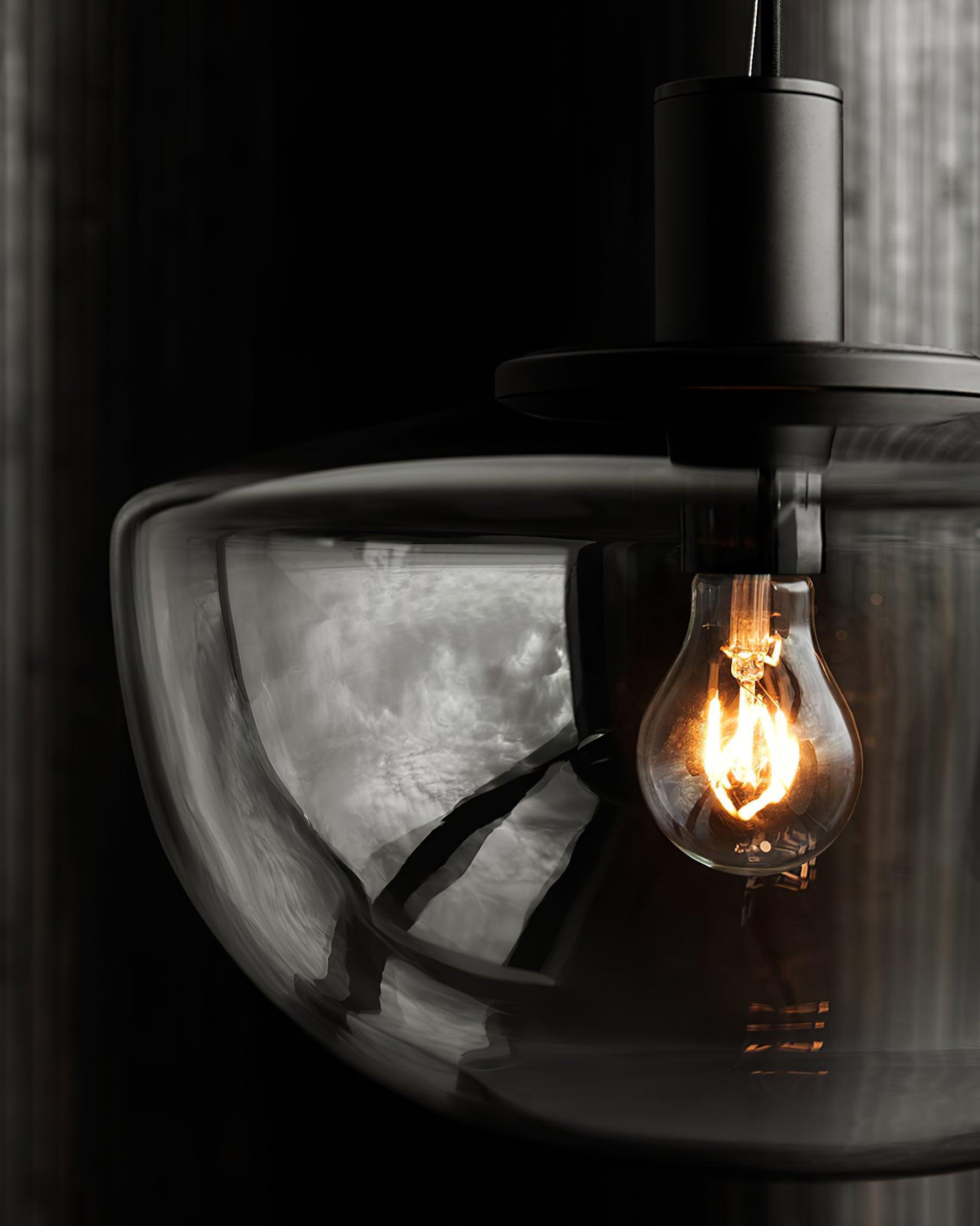 Pendant Lamp Glass Dome Metal Mount Minimalist Relax