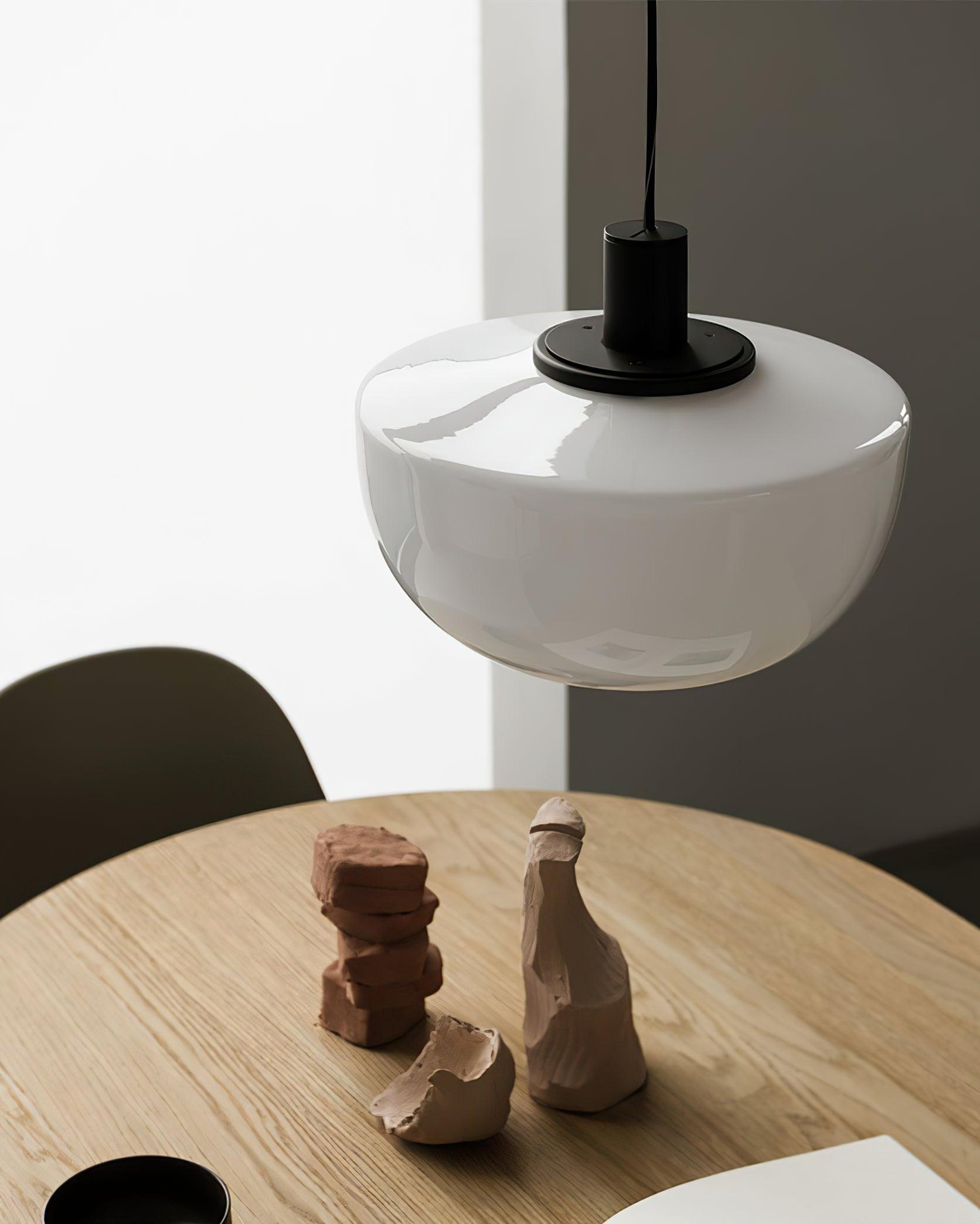 Pendant Lamp Glass Dome Metal Mount Minimalist Relax