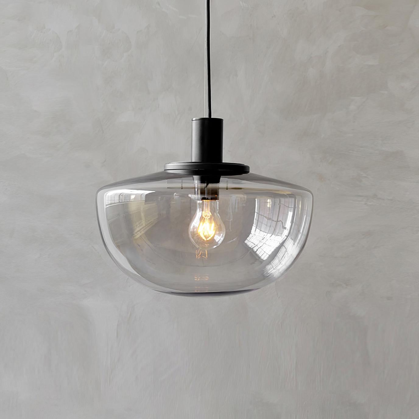 Pendant Lamp Glass Dome Metal Mount Minimalist Relax