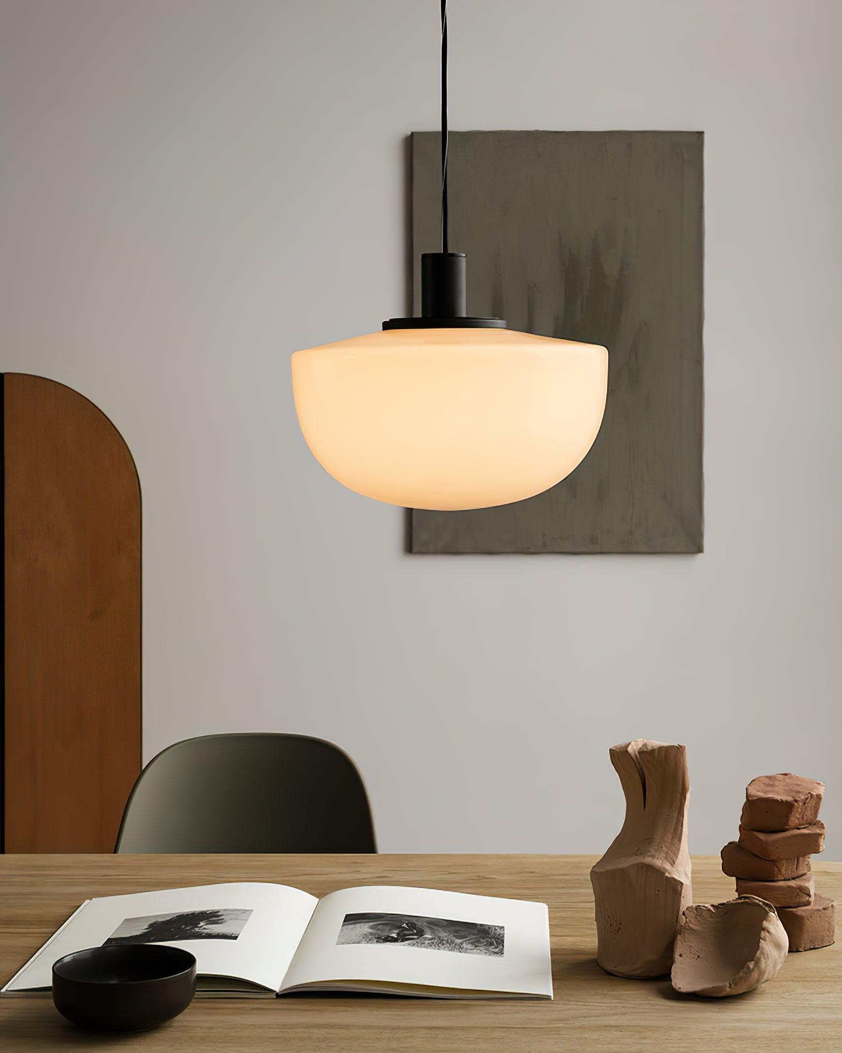 Pendant Lamp Glass Dome Metal Mount Minimalist Relax