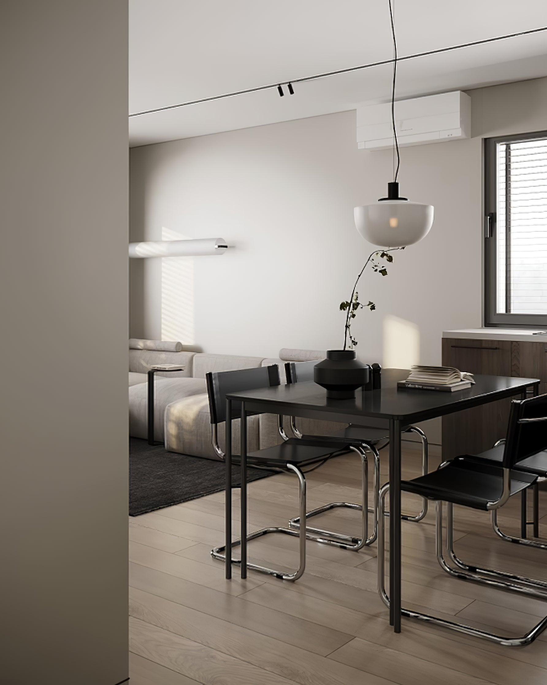 Pendant Lamp Glass Dome Metal Mount Minimalist Relax