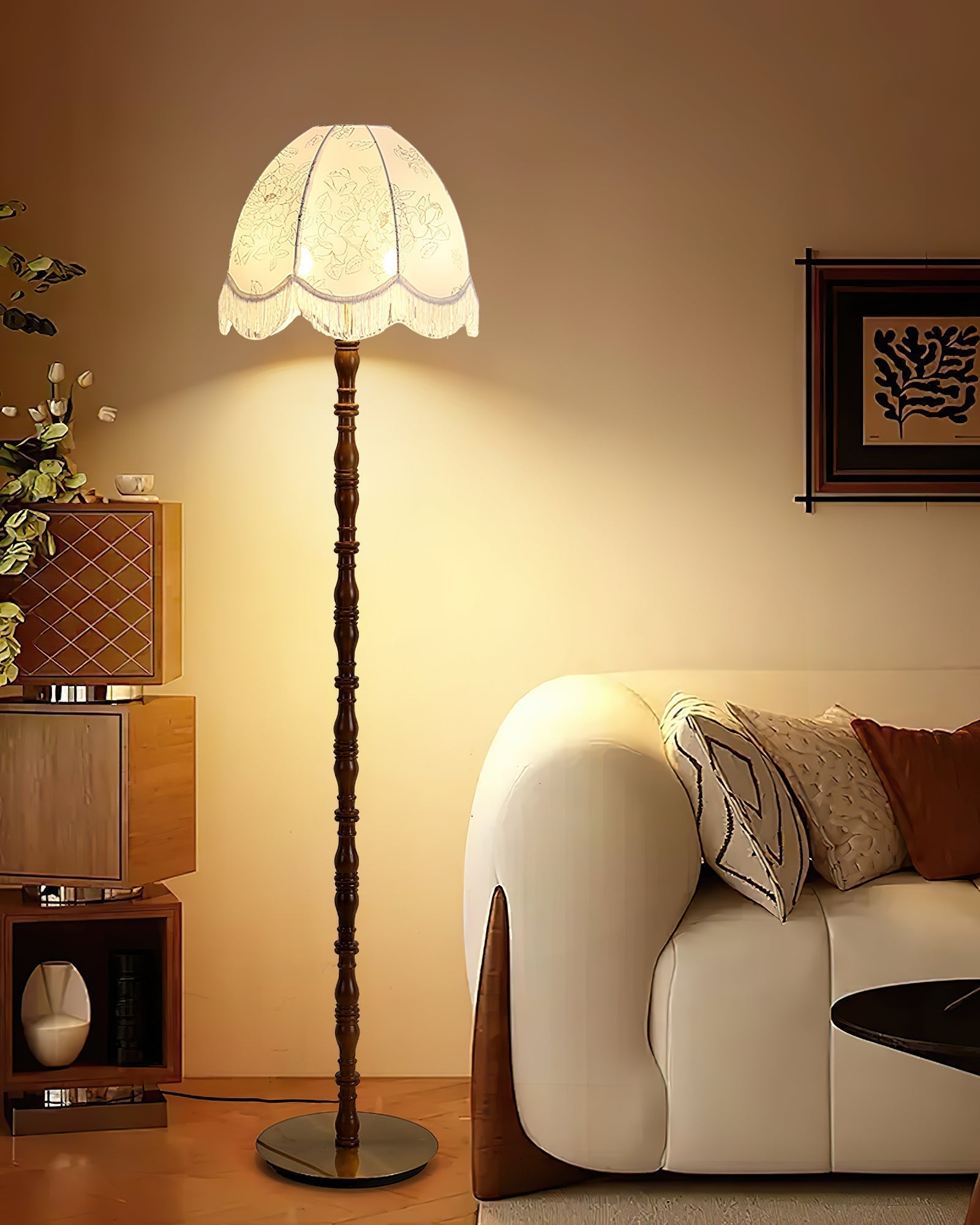 Basil Fabric Floor Lamp