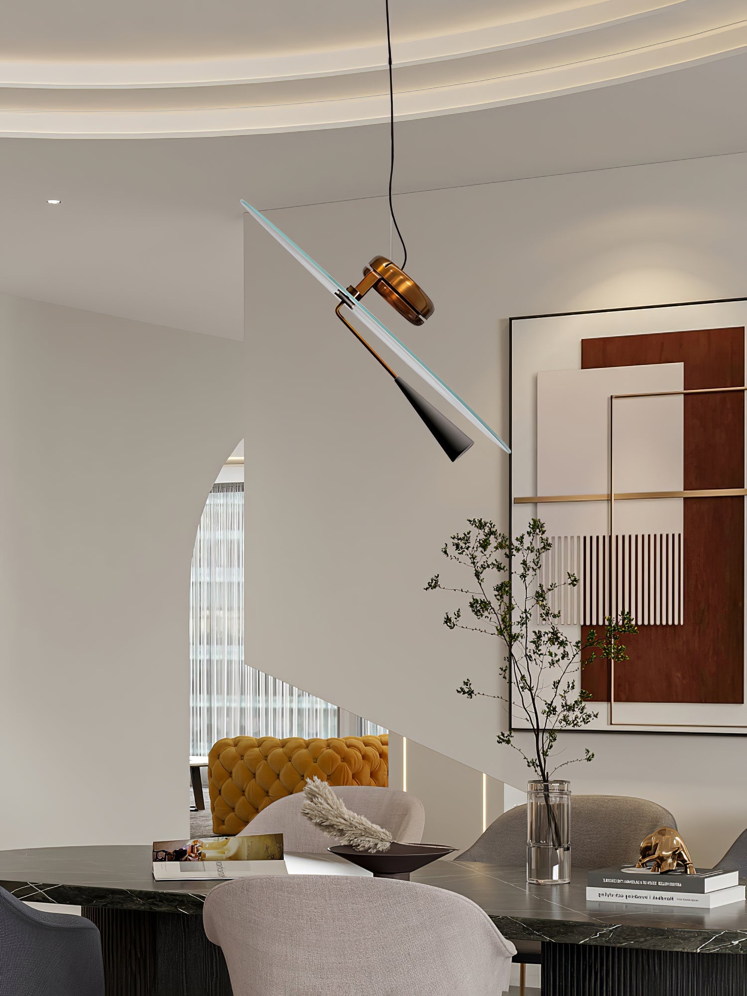 Symirel Premium Nordic Art Pendant Lamp-Neutral Decor