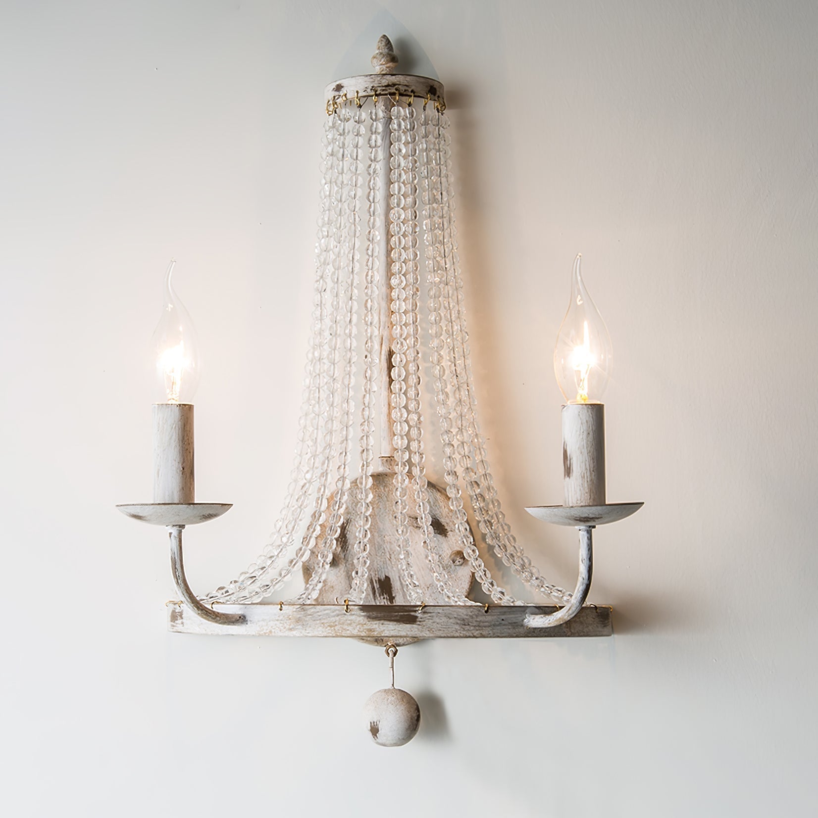 Arvela Vintage Industrial Crystal Wall Lamp-Neutral Decor