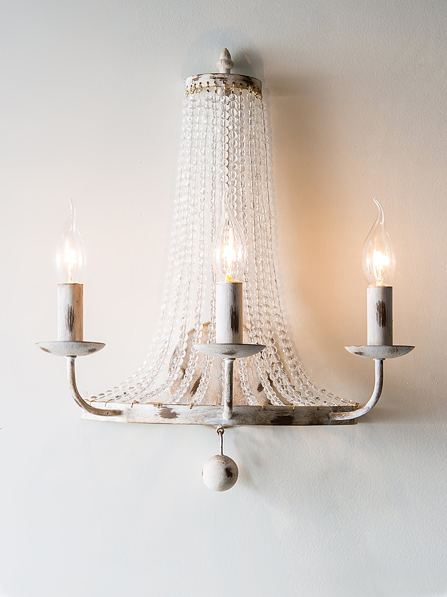 Arvela Vintage Industrial Crystal Wall Lamp-Neutral Decor