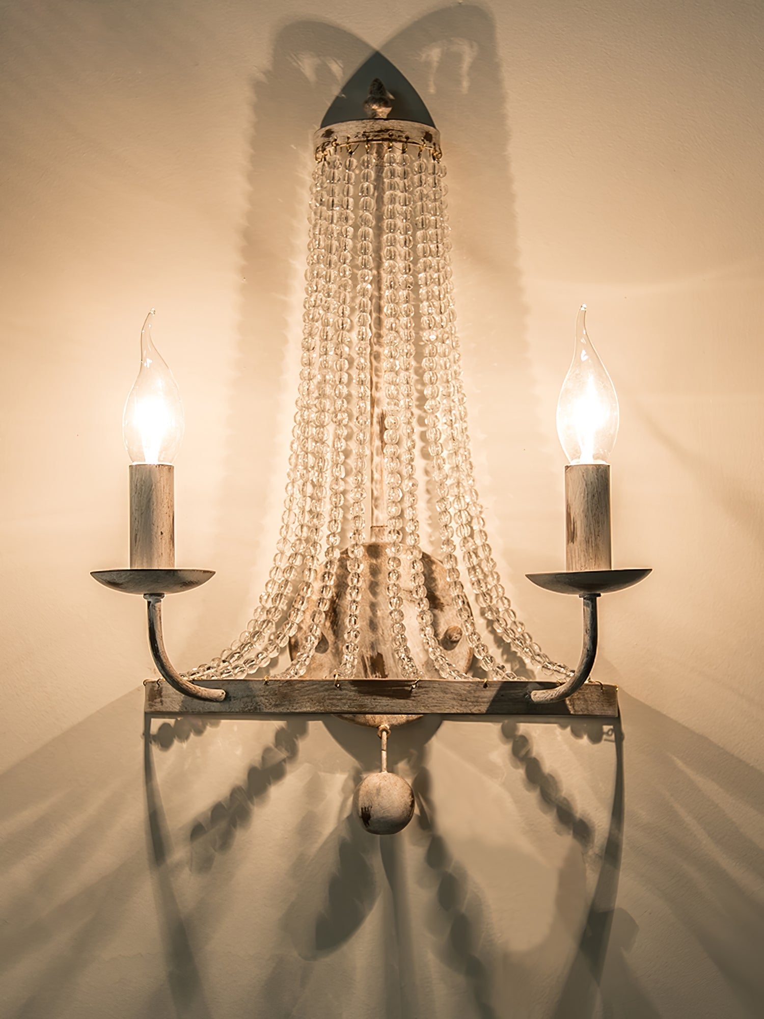 Arvela Vintage Industrial Crystal Wall Lamp-Neutral Decor