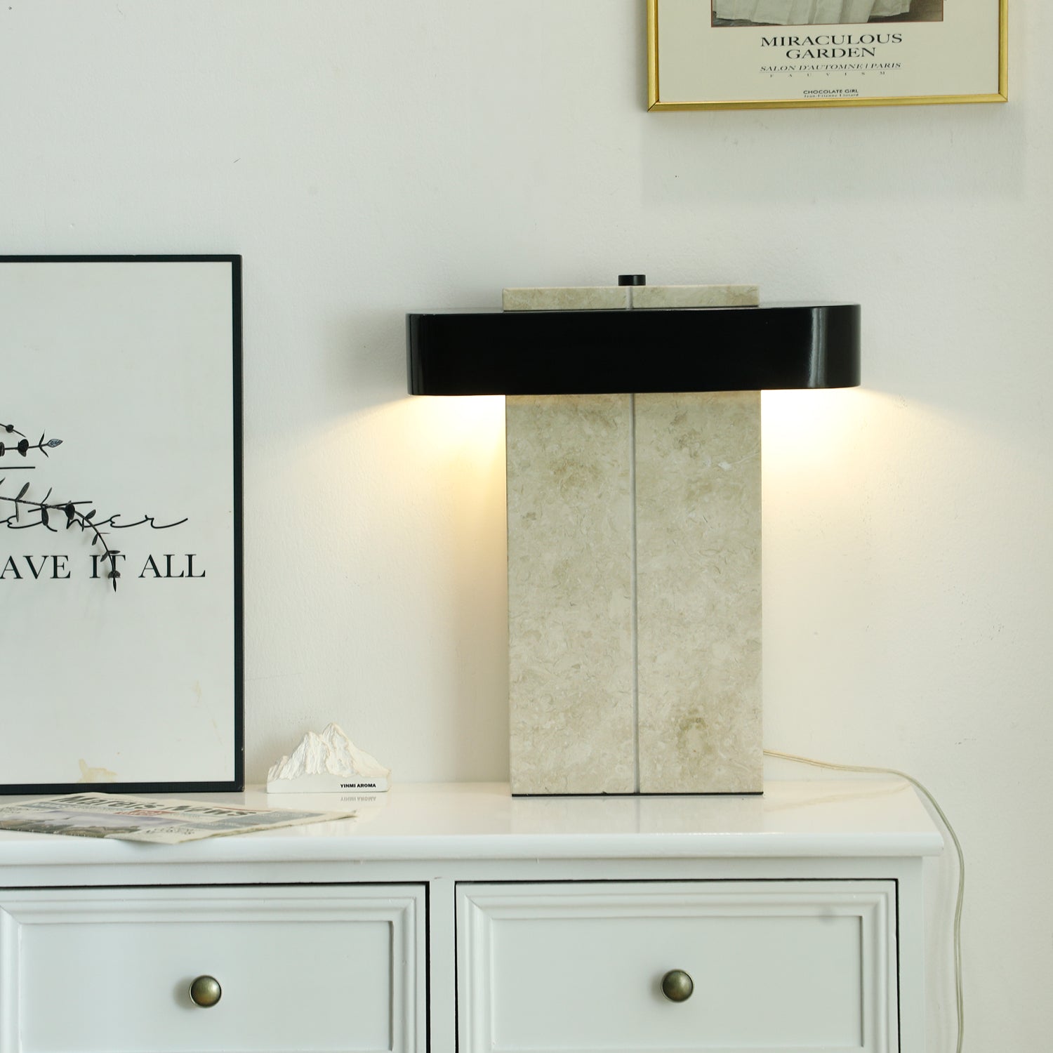 Abram Modern Marble Table Lamp-Neutral Decor