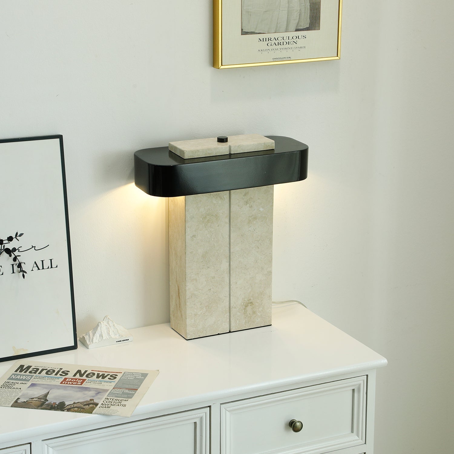 Abram Modern Marble Table Lamp-Neutral Decor