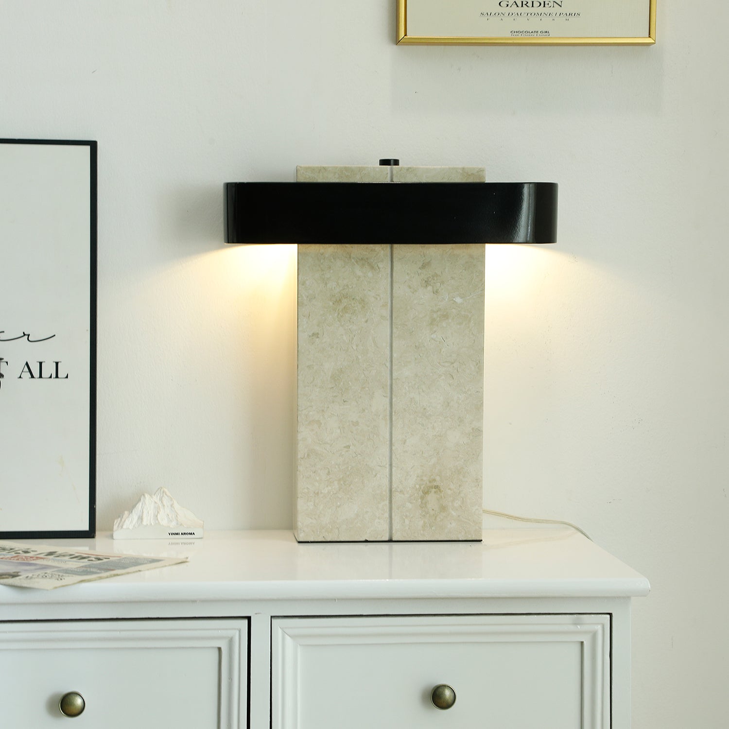 Abram Modern Marble Table Lamp-Neutral Decor