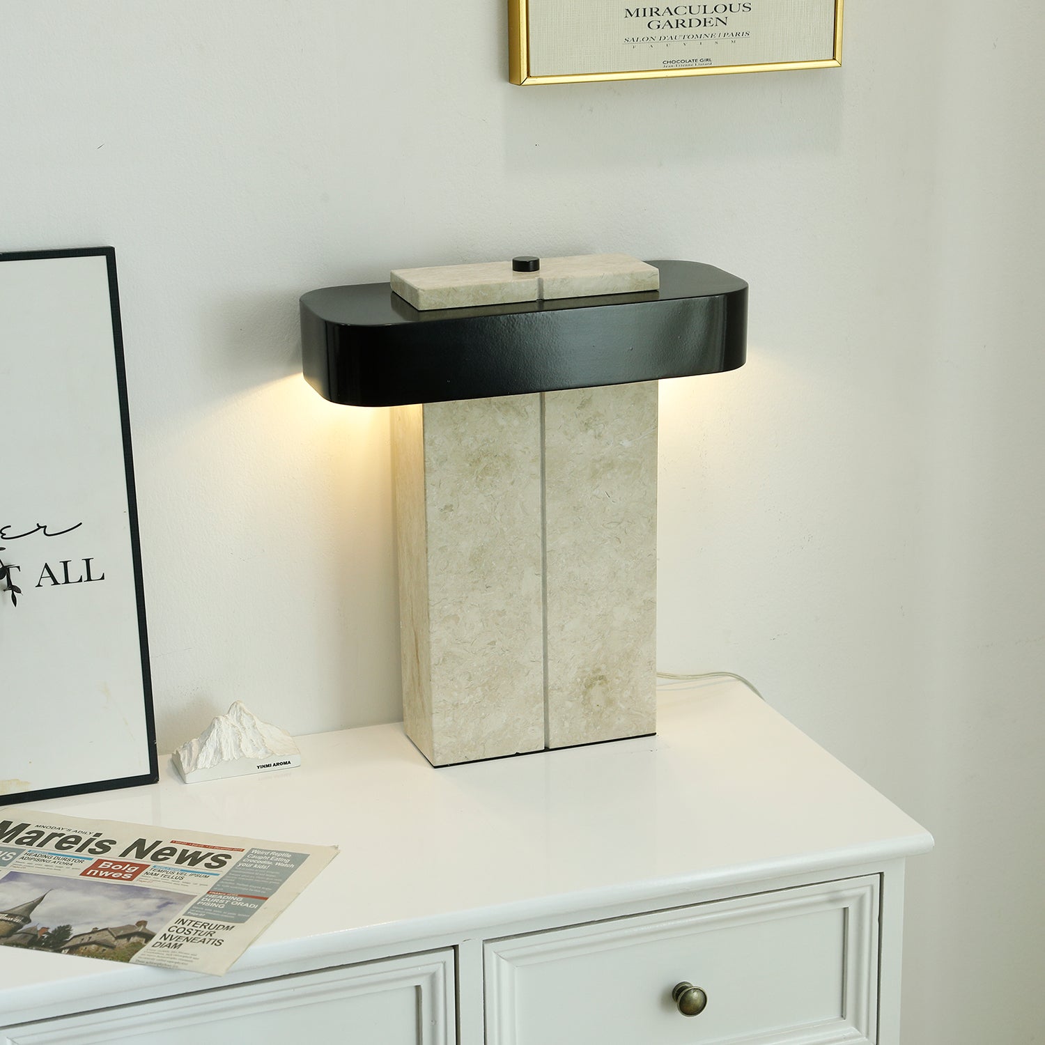 Abram Modern Marble Table Lamp-Neutral Decor
