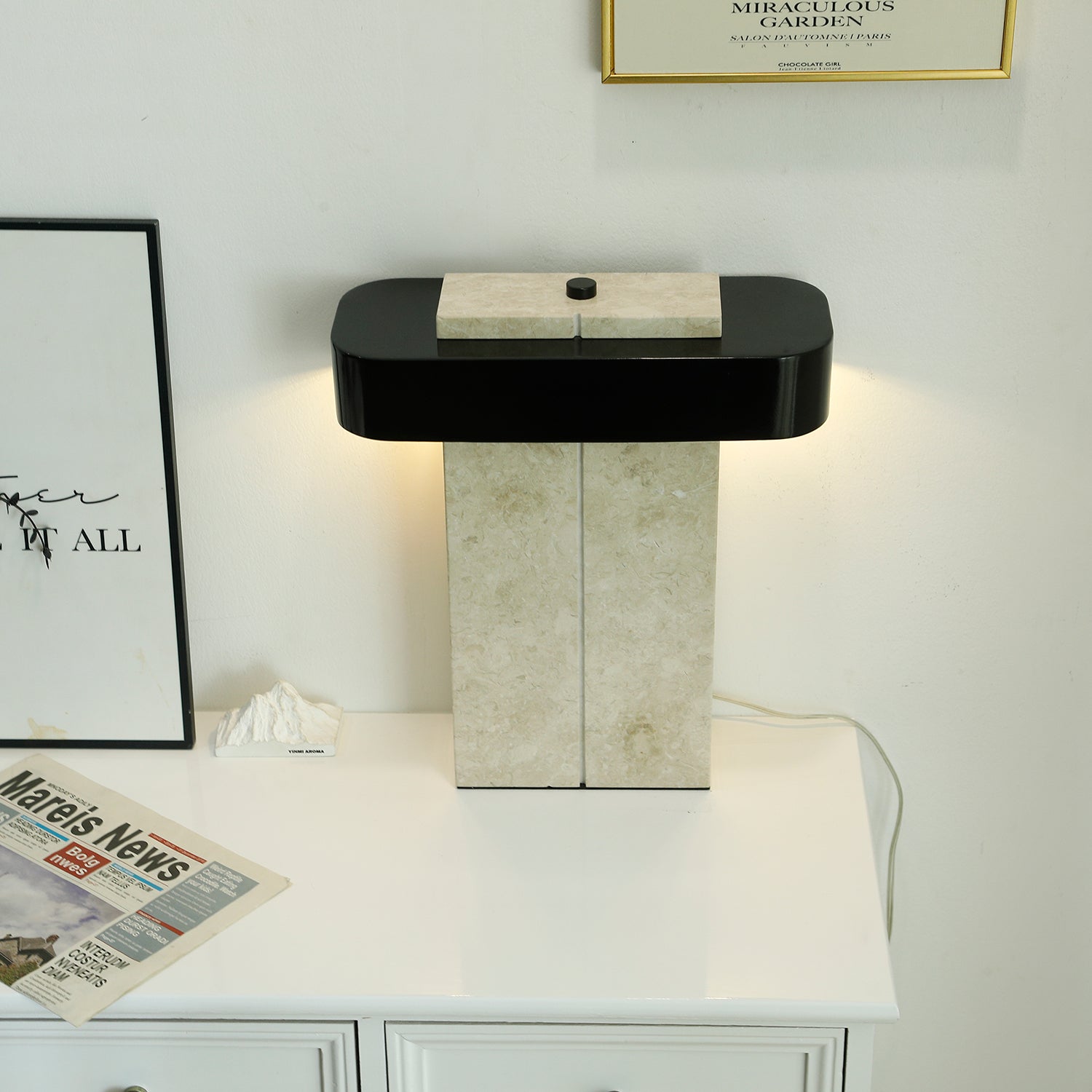 Abram Modern Marble Table Lamp-Neutral Decor