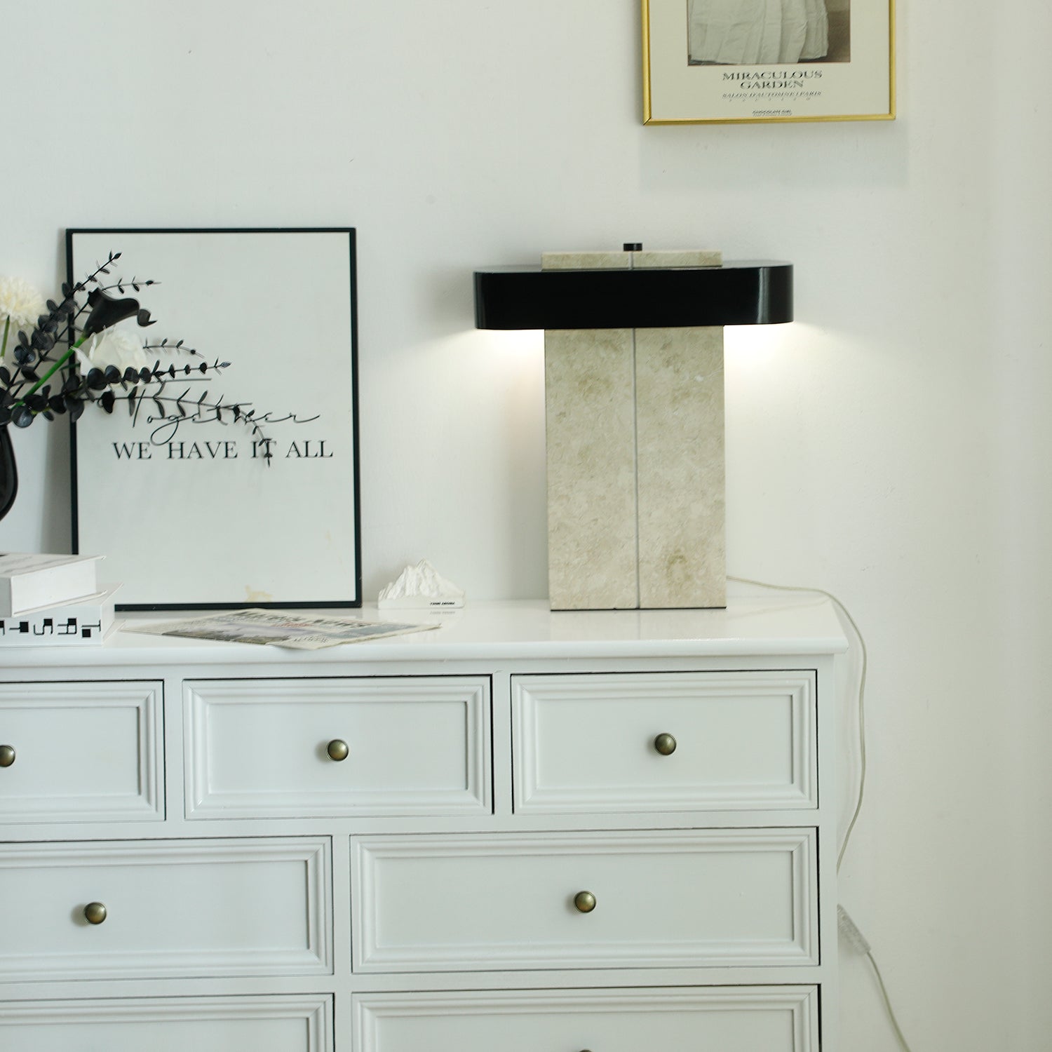 Abram Modern Marble Table Lamp-Neutral Decor