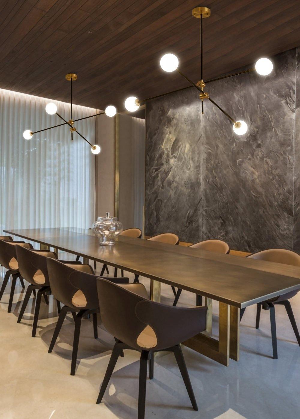 Lustra Chandelier SI Brass Glass Globe-Neutral Decor