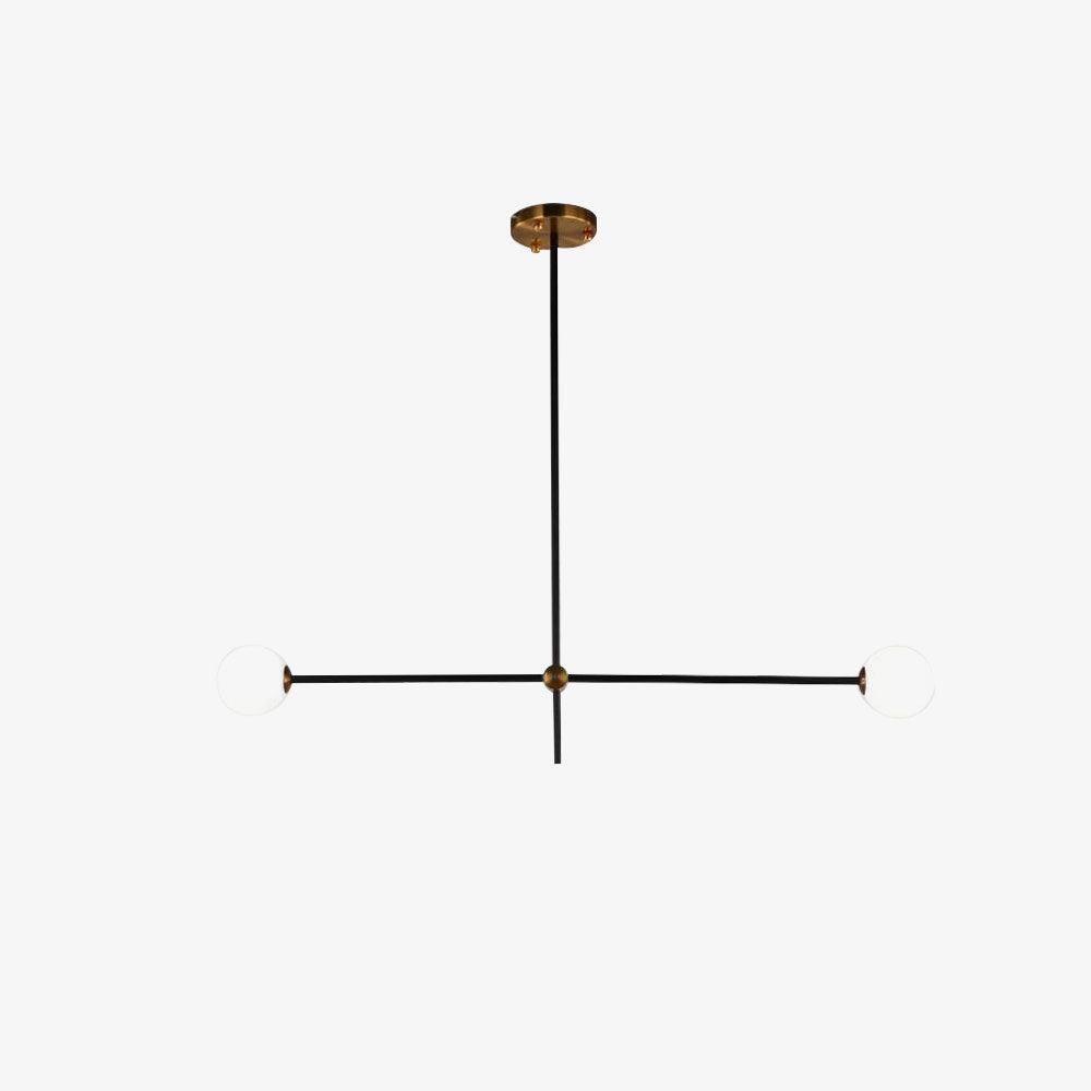 Lustra Chandelier SI Brass Glass Globe-Neutral Decor