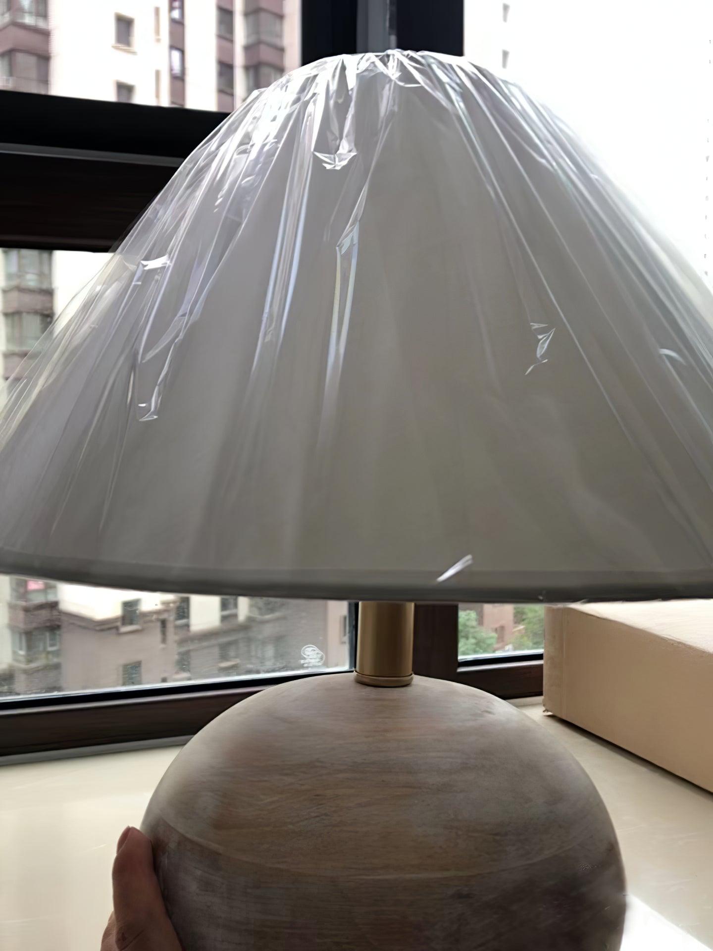 Domino Minimalilst Wood Table Lamp-Neutral Decor