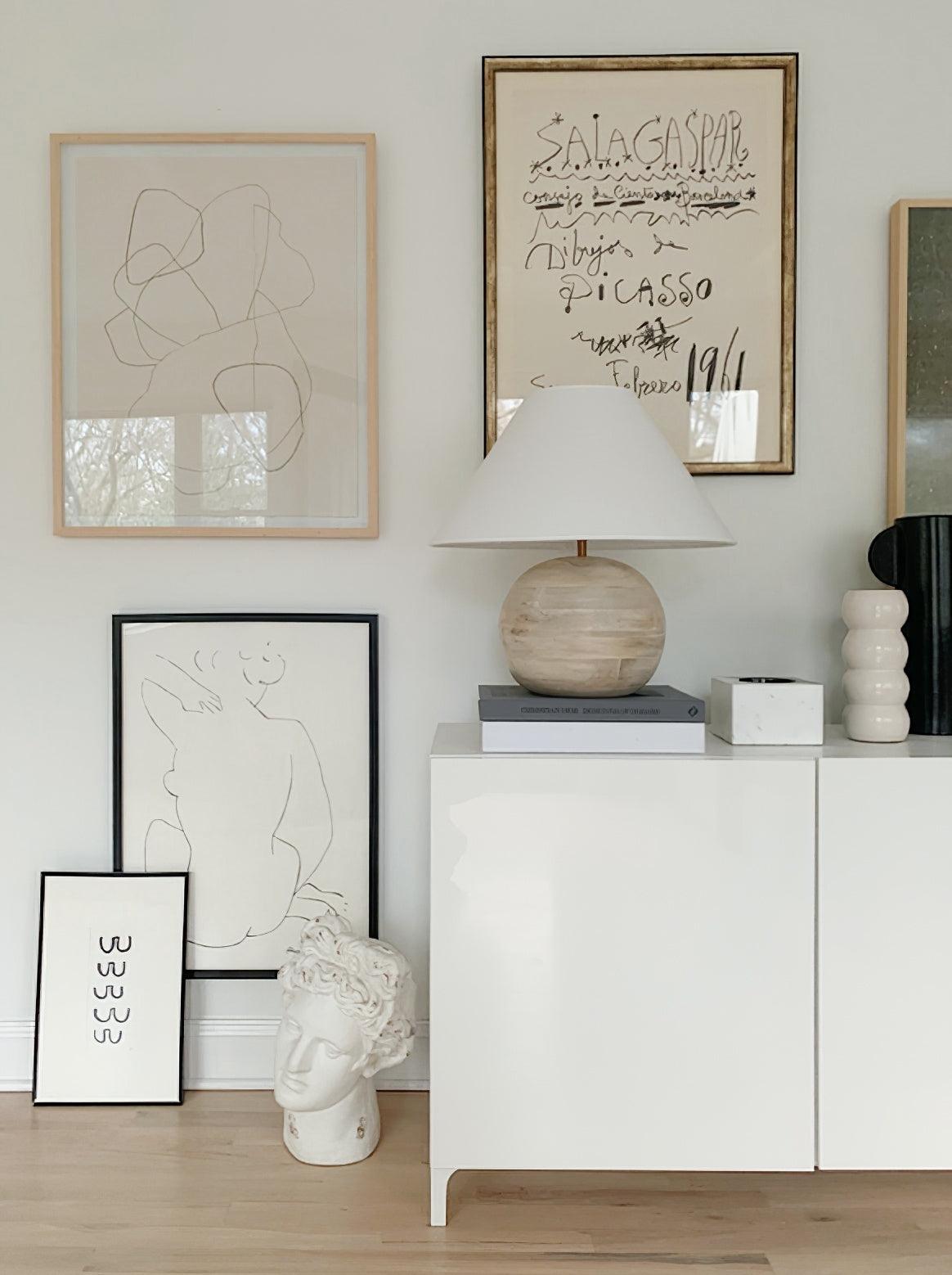 Domino Minimalilst Wood Table Lamp-Neutral Decor
