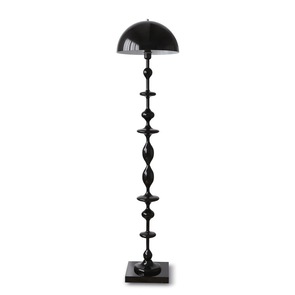 Beaded Mushroom Floor Lamp-Neutral Decor