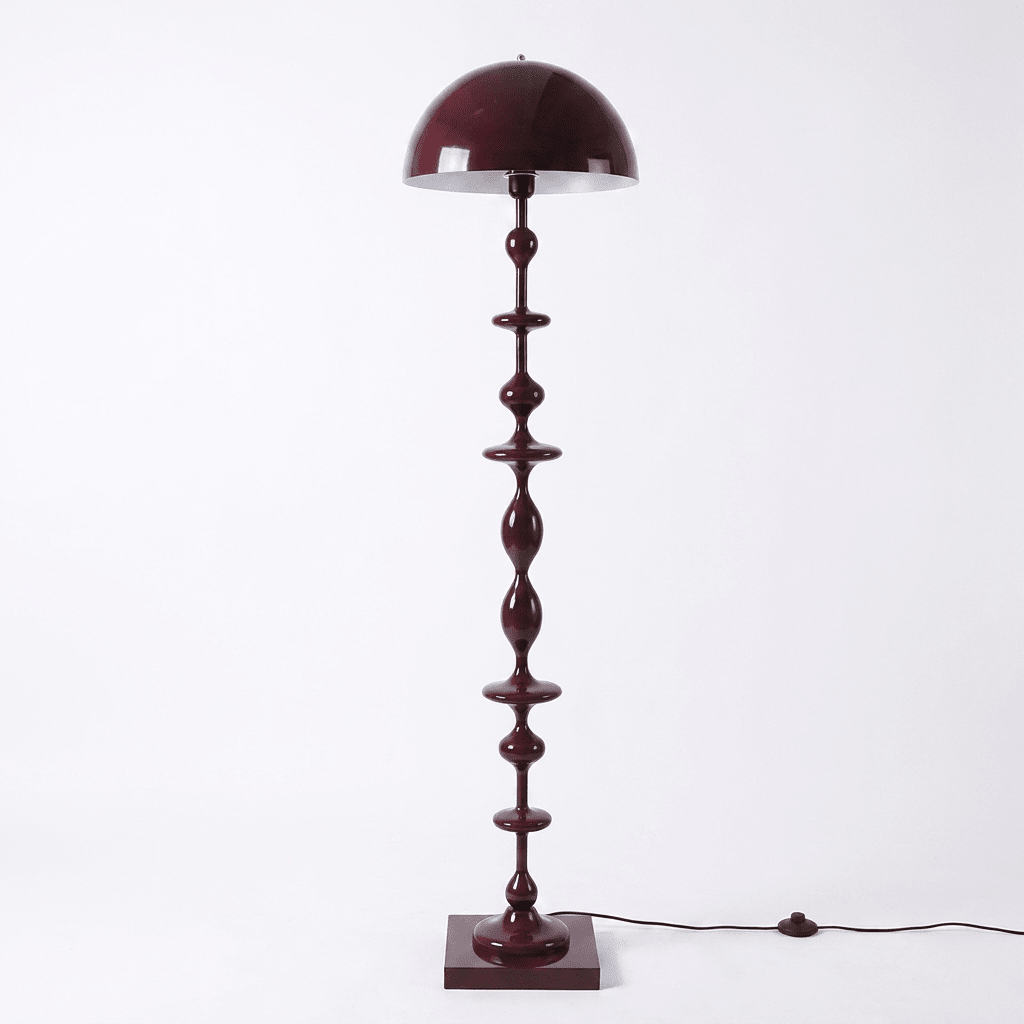Beaded Mushroom Floor Lamp-Neutral Decor